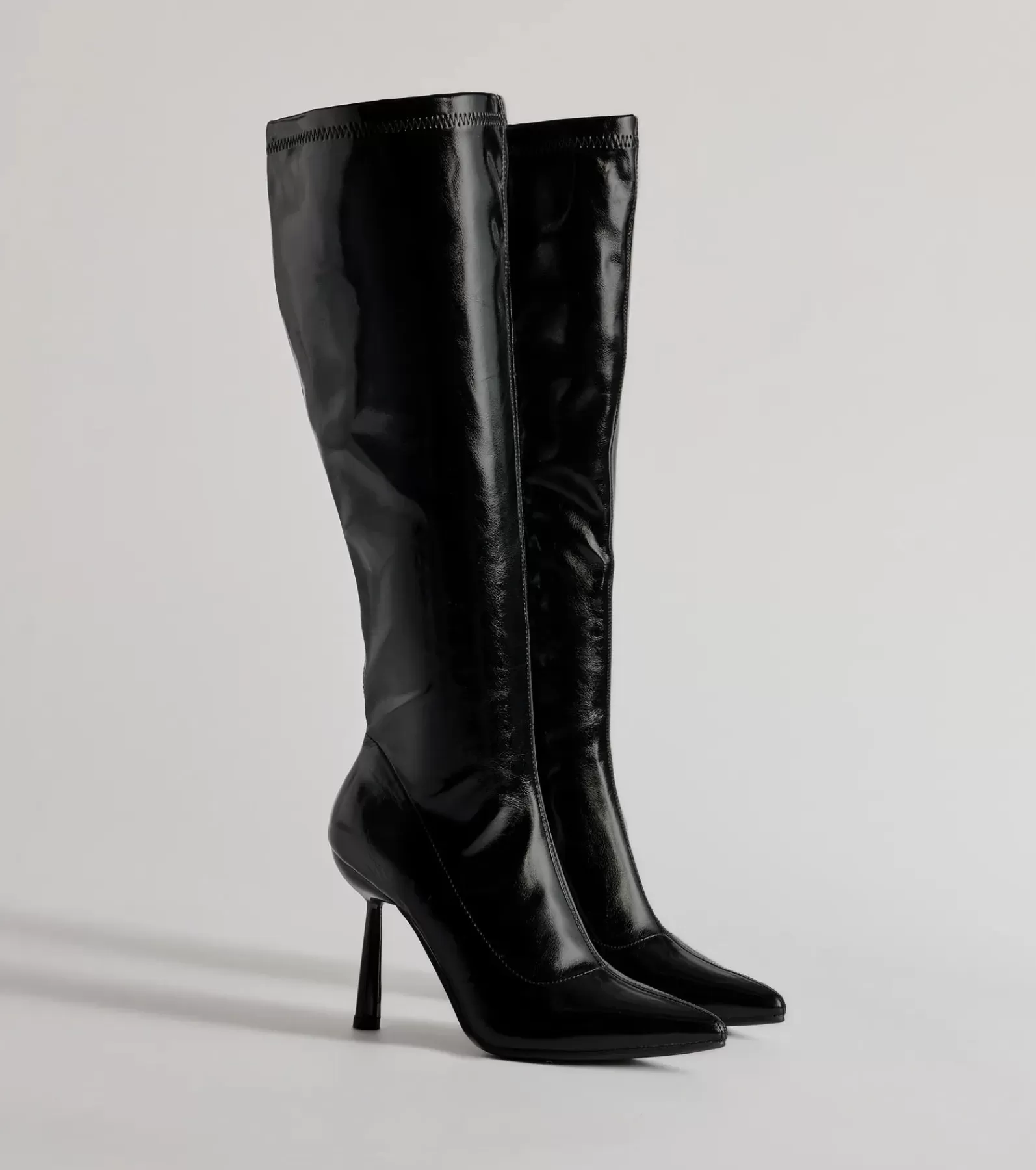 Windsor Stilettos | Knee High Boots*Major Strut Faux Leather Knee-High Stiletto Boots