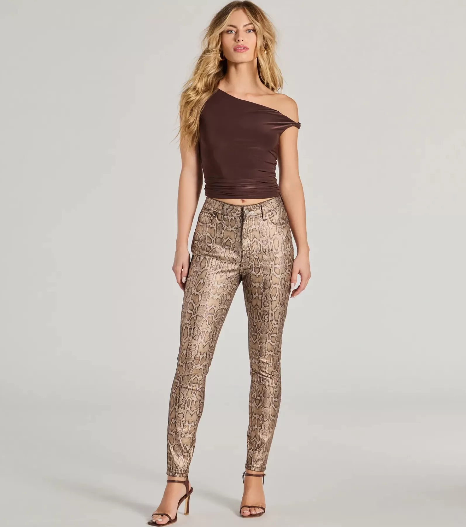 Windsor Faux Leather & Suede Bottoms | Pants*Major Trend Print Faux Leather Skinny Pants