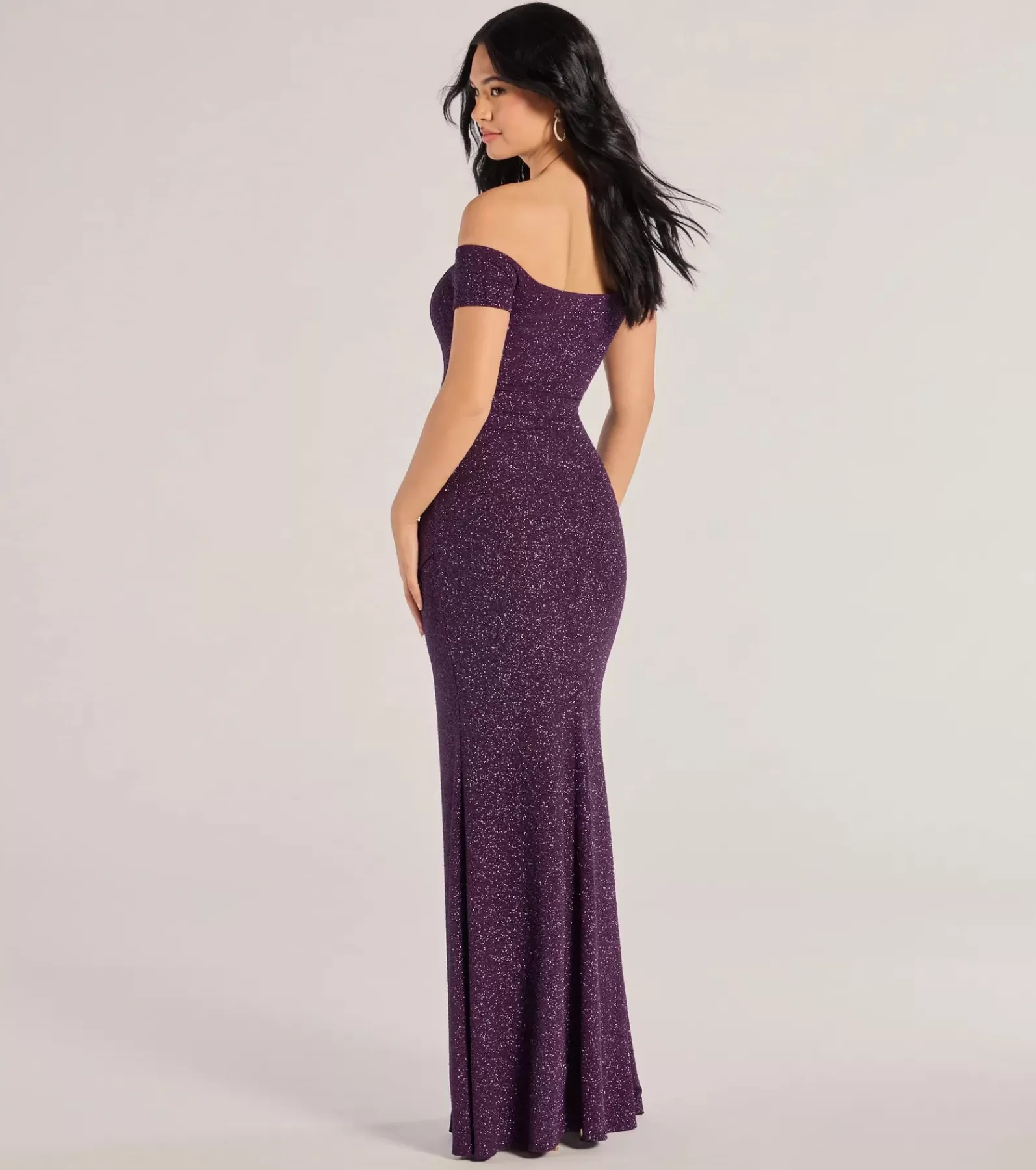 Windsor Glitter Nye Dresses | Wedding Outfits*Mimi Off The Shoulder Glitter Mermaid Corset Dress