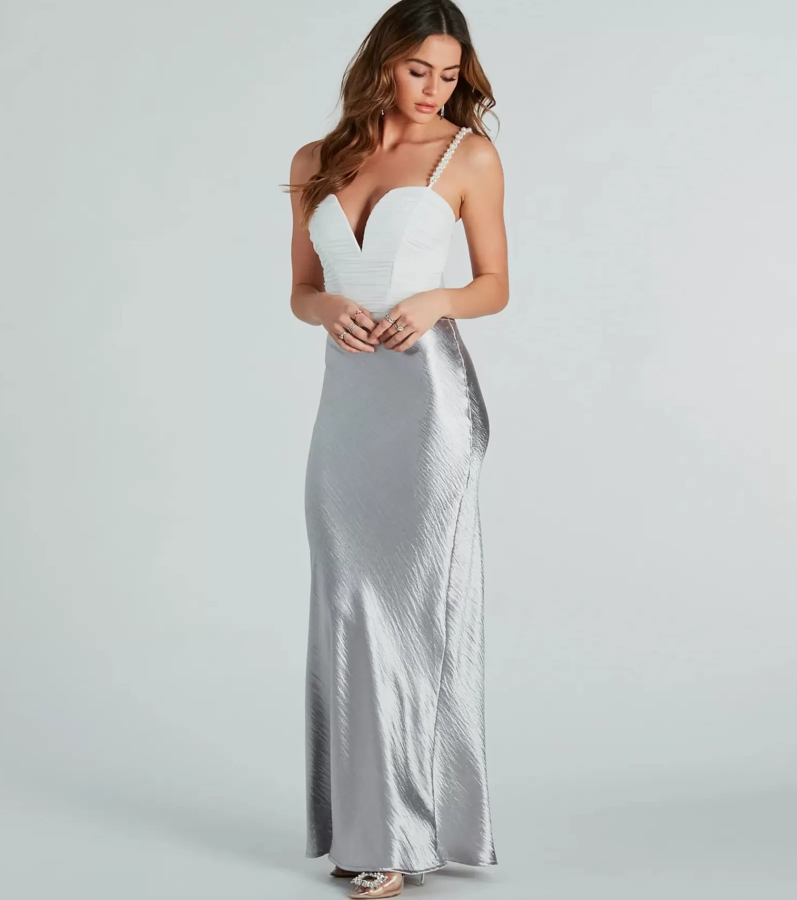 Windsor Going-Out Tops | Corset & Bustier Tops*Moment Of Glam Pearl Strap Corset Top