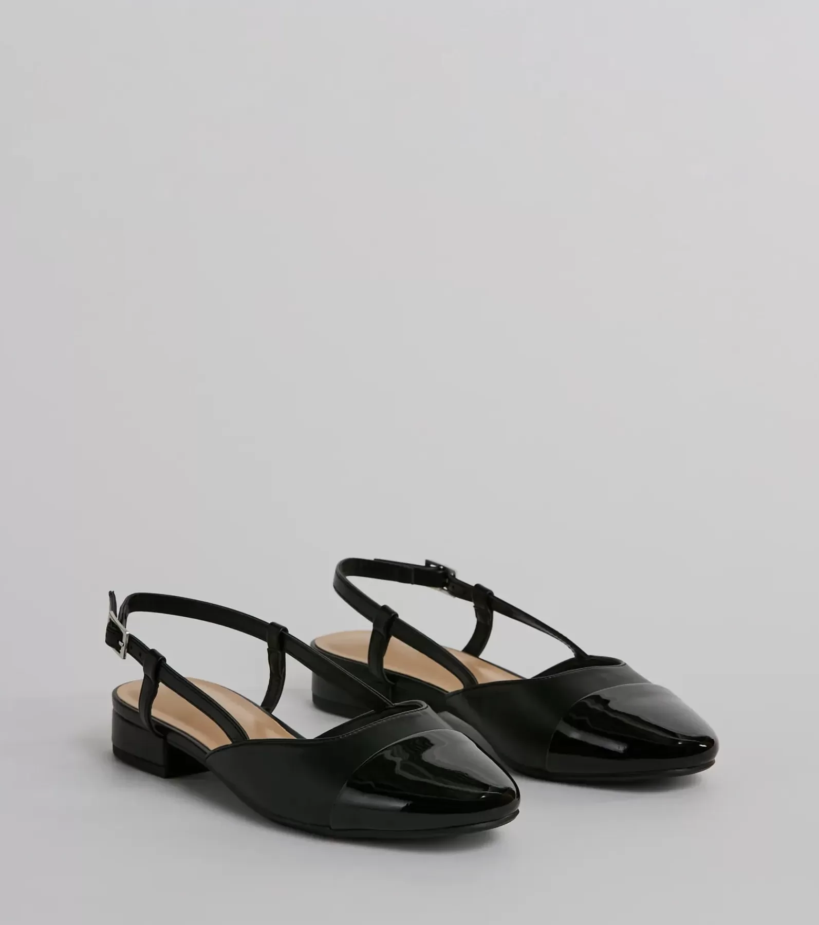 Windsor Flats & Sneakers*New Expression Square Toe Slingback Patent Flats