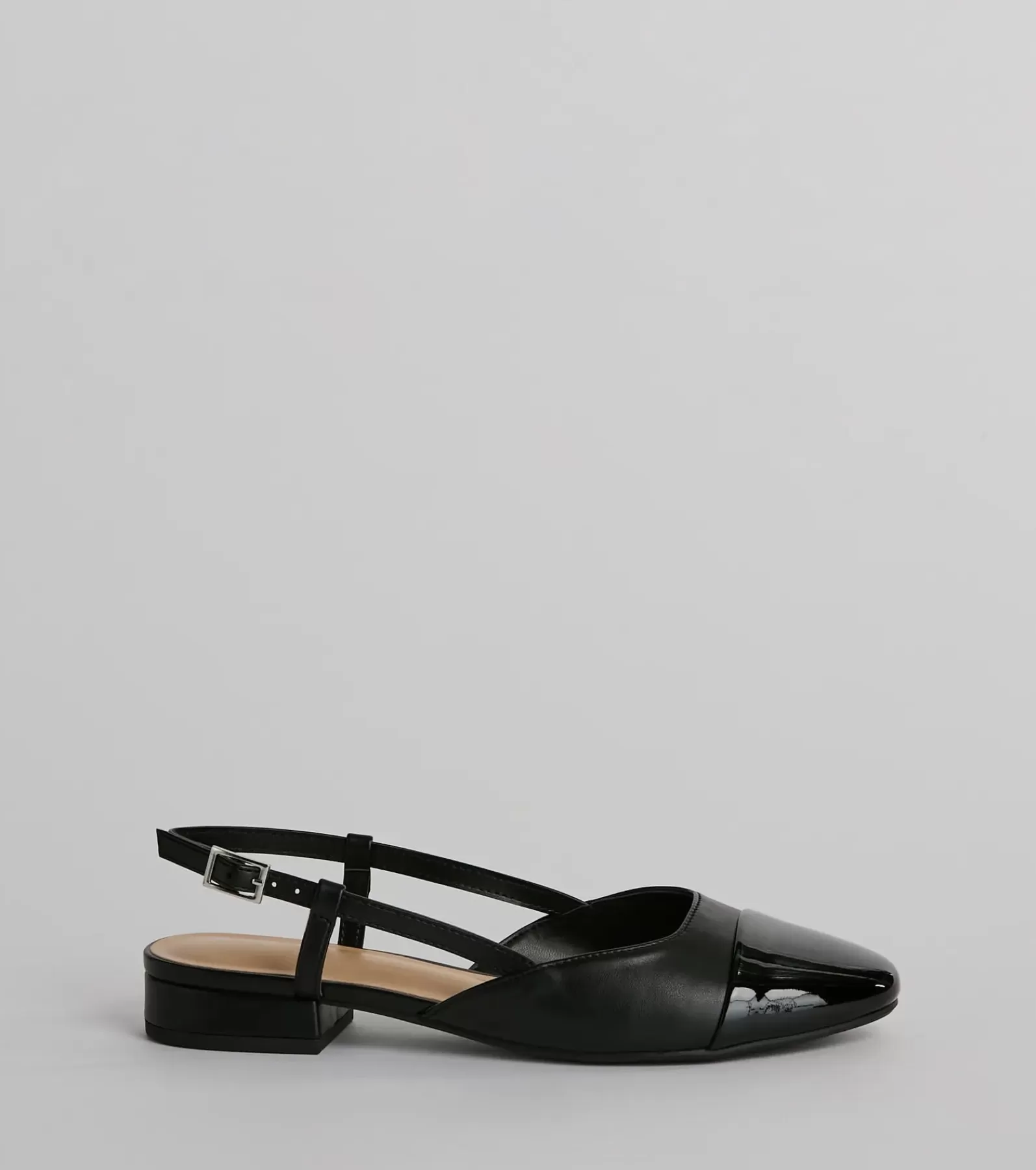 Windsor Flats & Sneakers*New Expression Square Toe Slingback Patent Flats