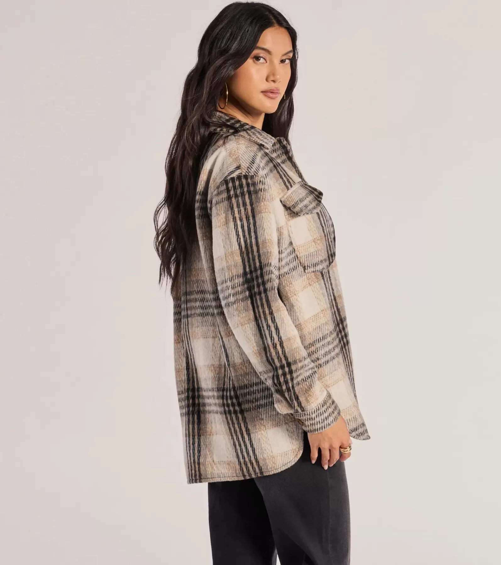 Windsor Shackets*On-Point Plaid Faux Wool Shacket