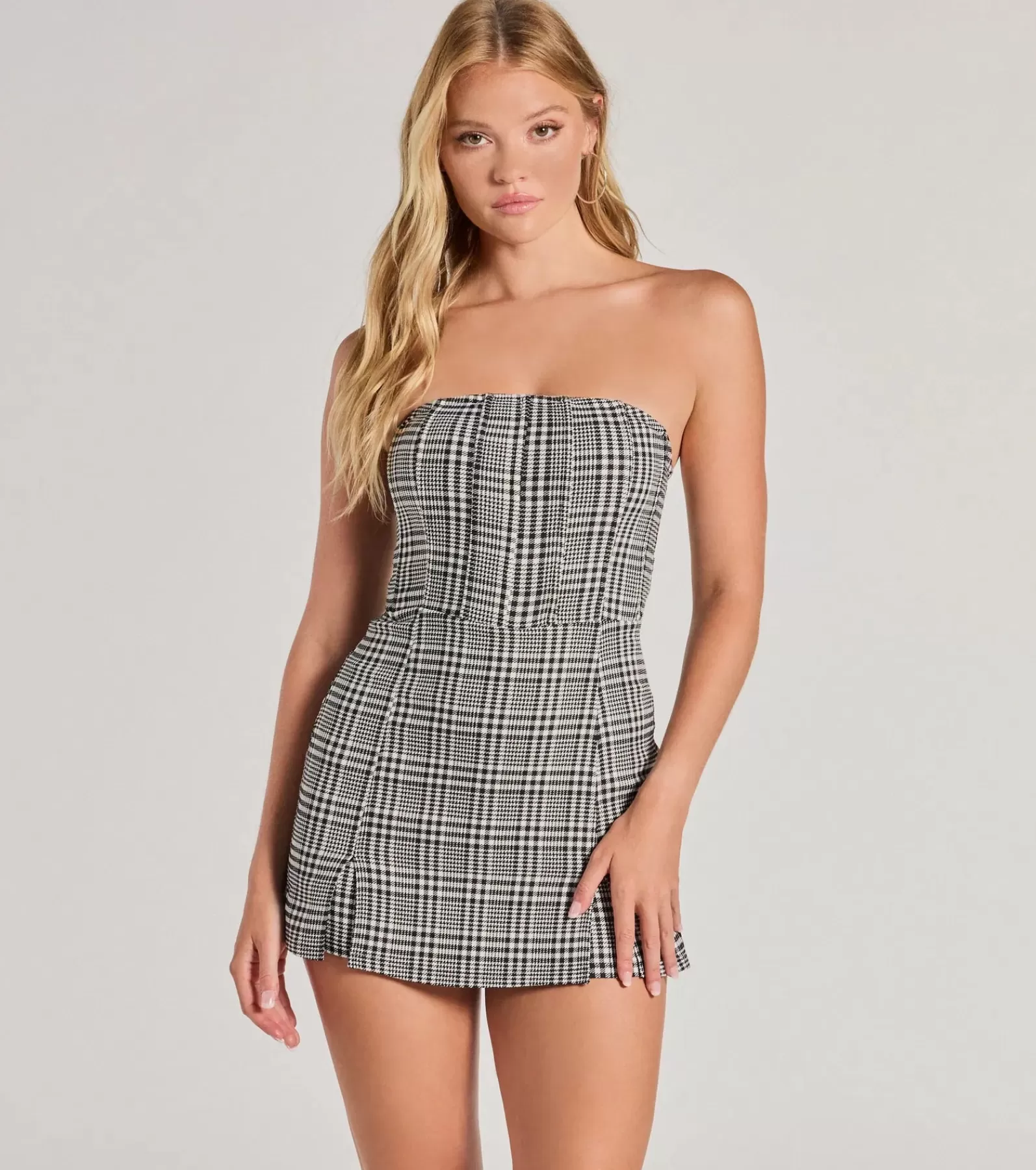 Windsor All Jumpsuits & Rompers | Shorts*Plaid Moment Sleeveless Knit Romper