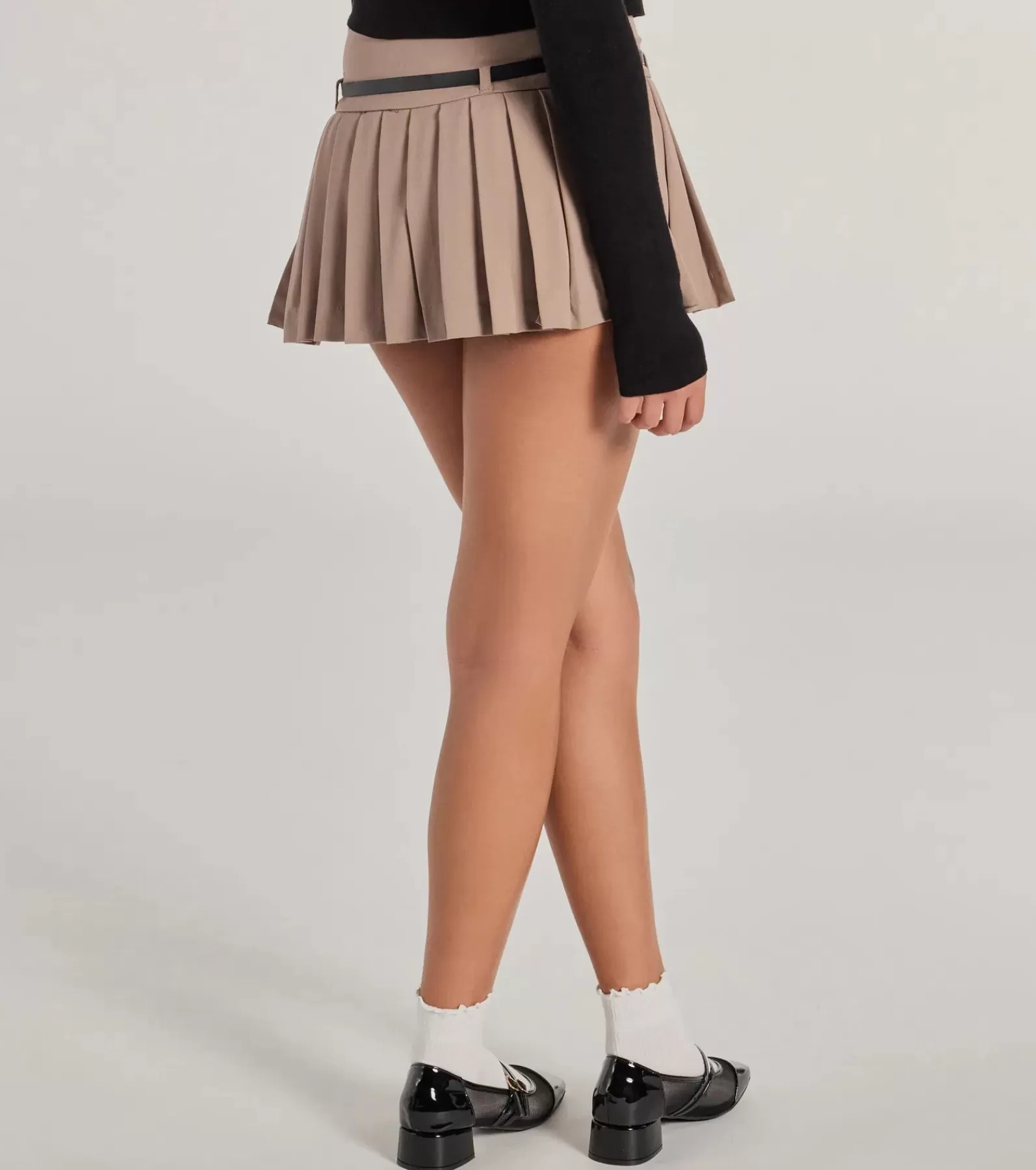 Windsor Shorts | Mini Skirts*Pleated Perfection Drop Waist Belted Skort