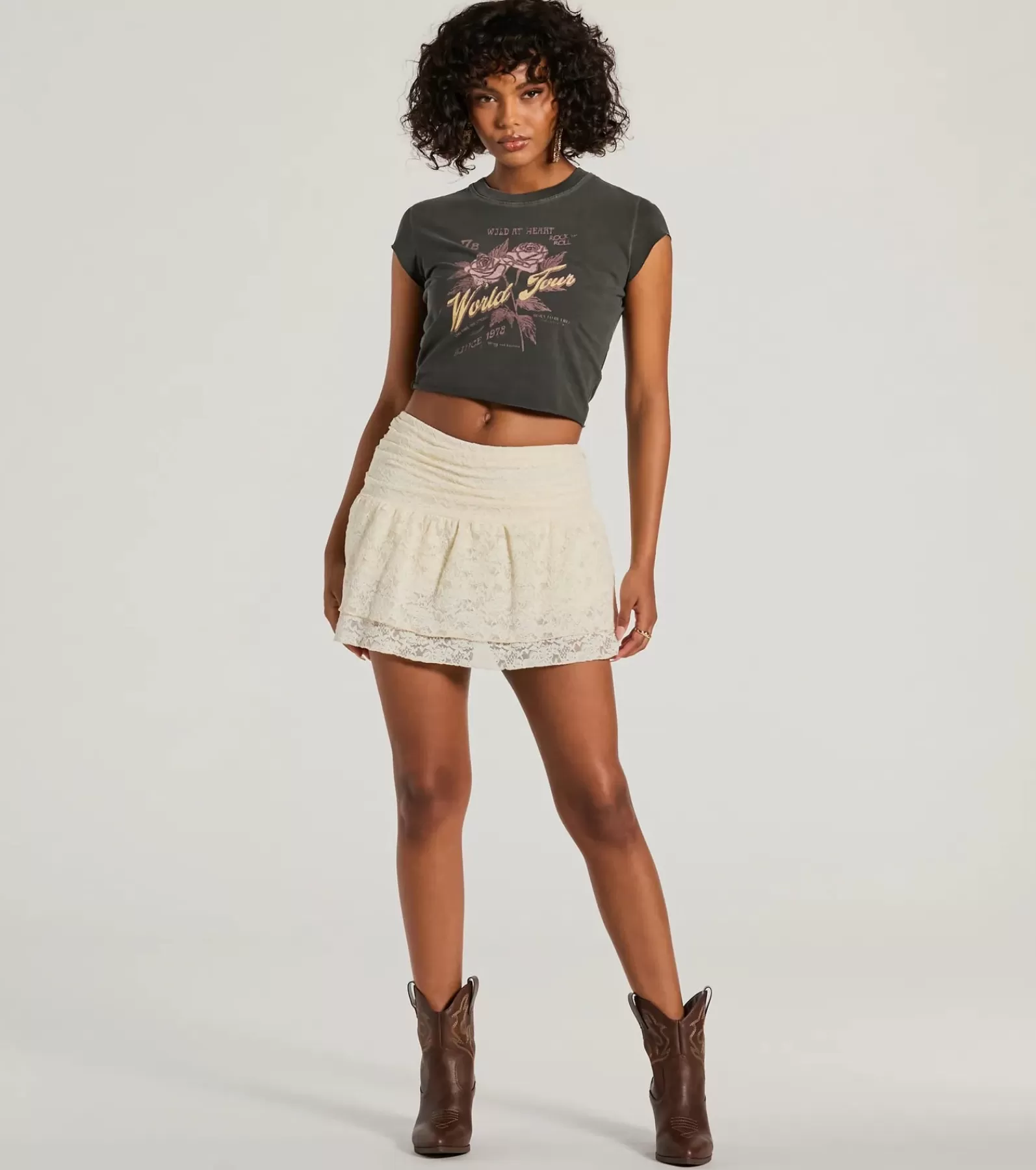 Windsor Shorts | Mini Skirts*Prettiest Cutie High Rise Ruffle Lace Skort