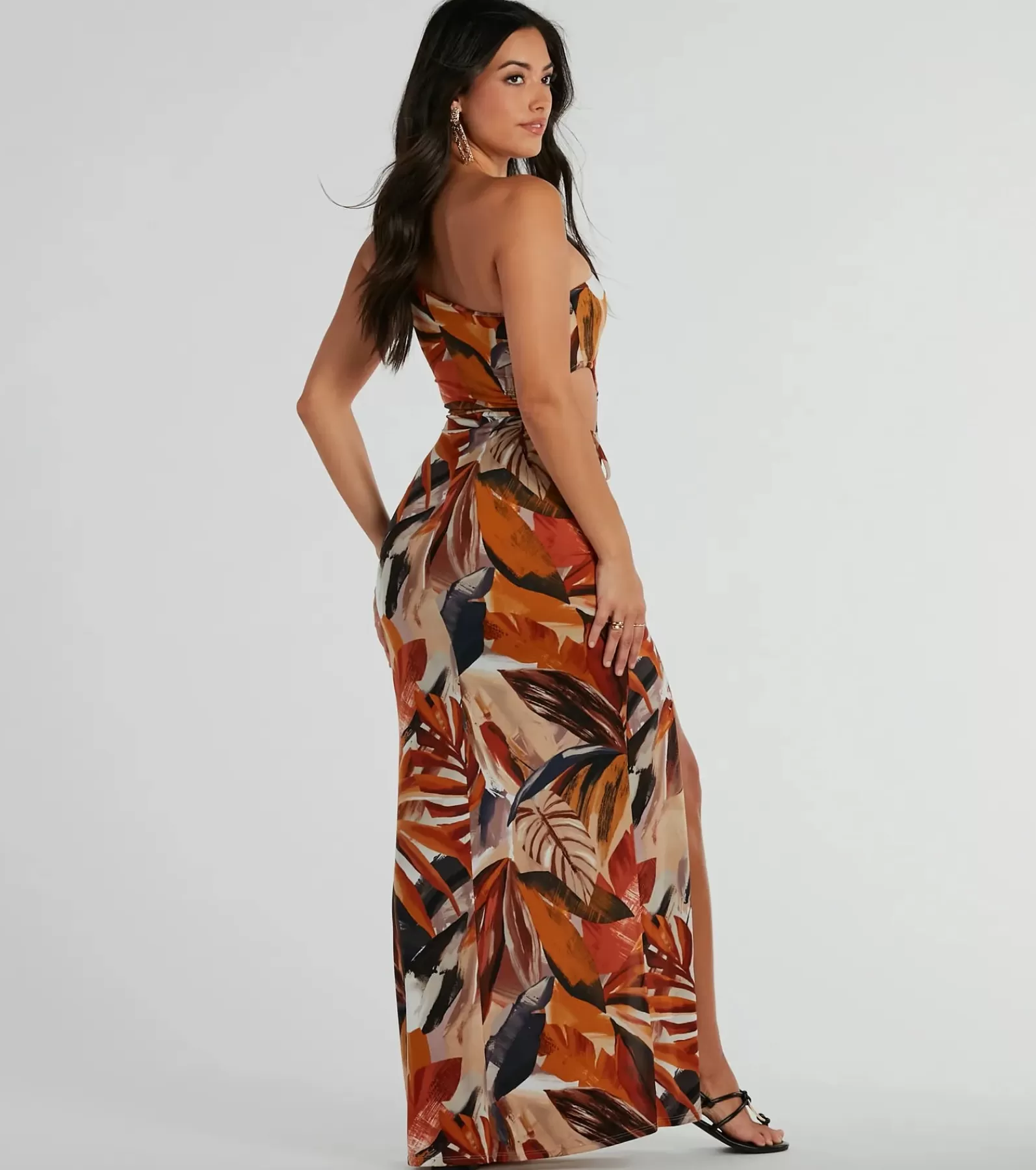 Windsor Beach Wedding Guest Dresses | Maxi Dresses*Pretty In Paradise One-Shoulder Tropical Maxi Dress