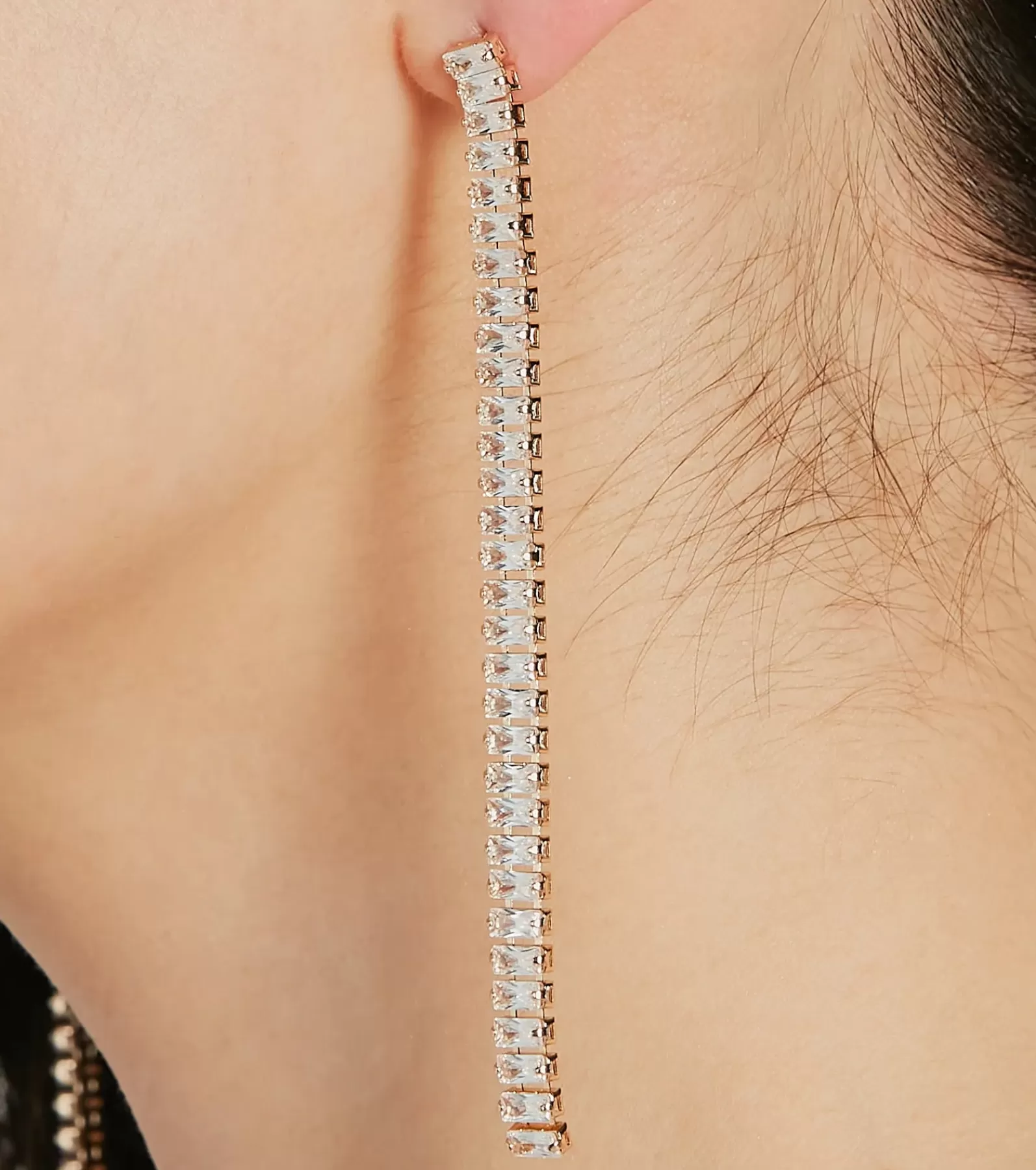 Windsor Earrings*Pretty Pairing Rhinestone Linear Earrings