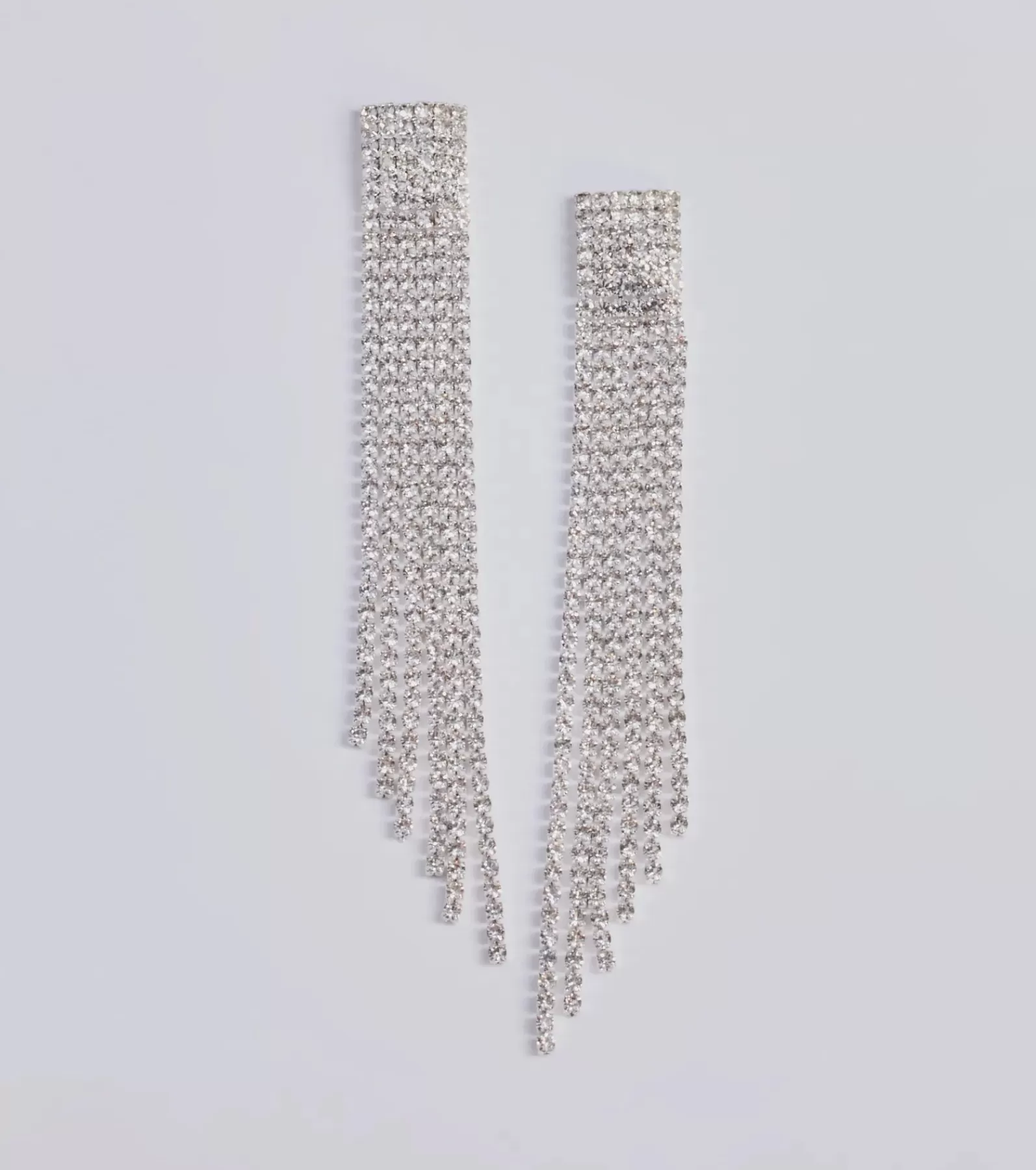 Windsor Earrings*Pretty Shine Rhinestone Fringe Earrings