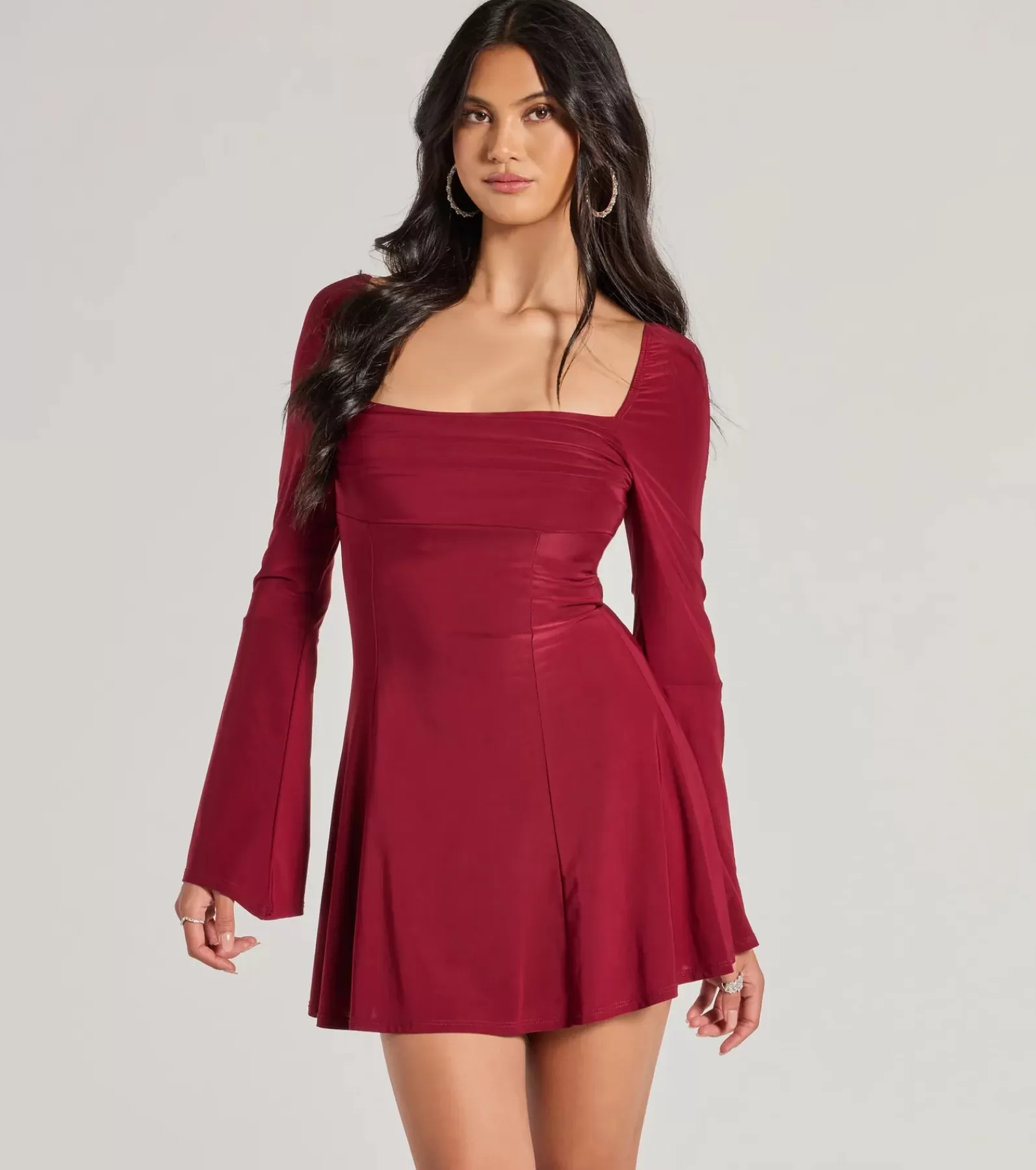 Windsor Short & Mini Dresses | Skater Dresses*Pretty Style Bell Sleeve A-Line Mini Dress