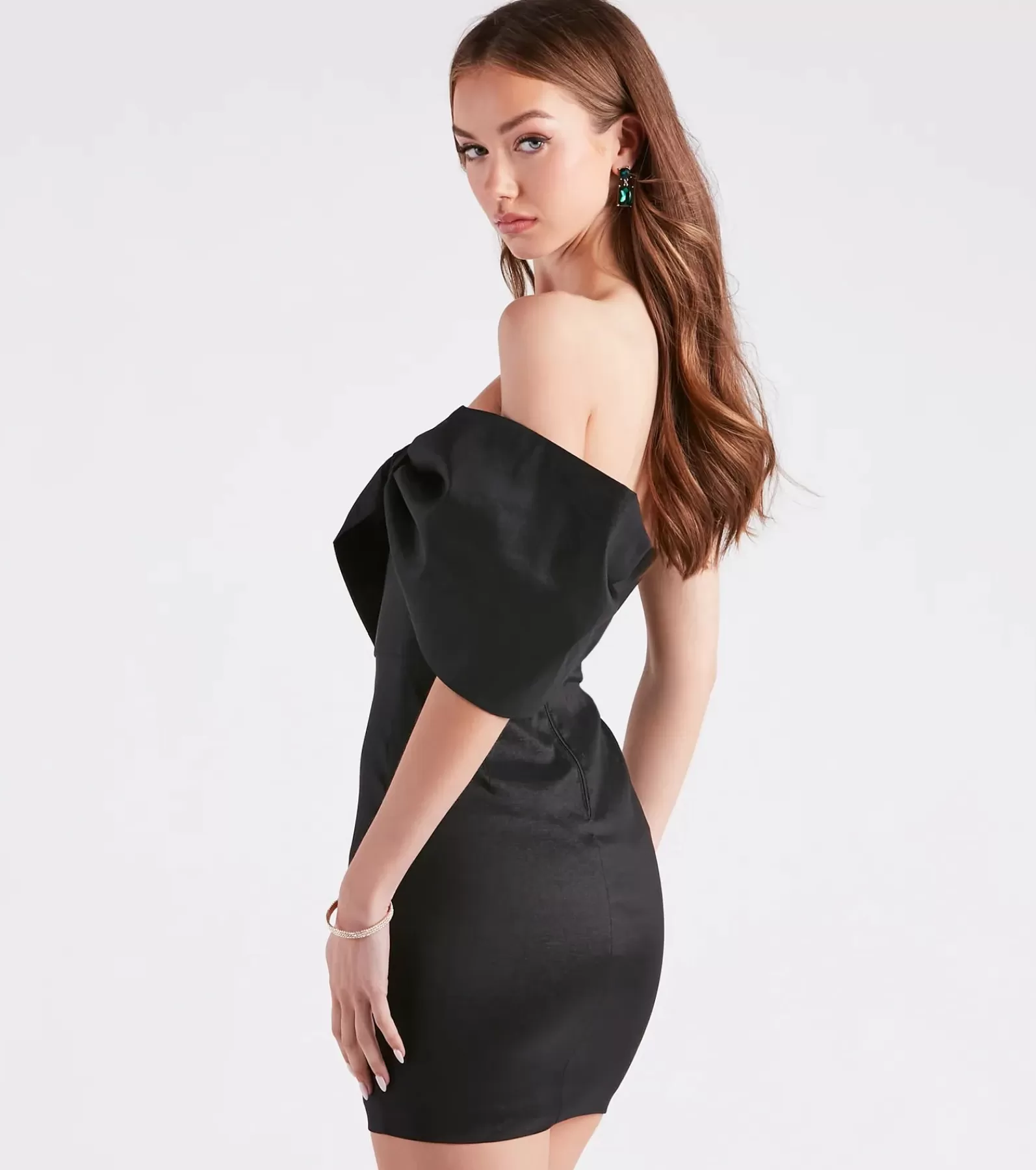 Windsor Cocktail Dresses*Raeya Taffeta Bow Strapless Mini Dress