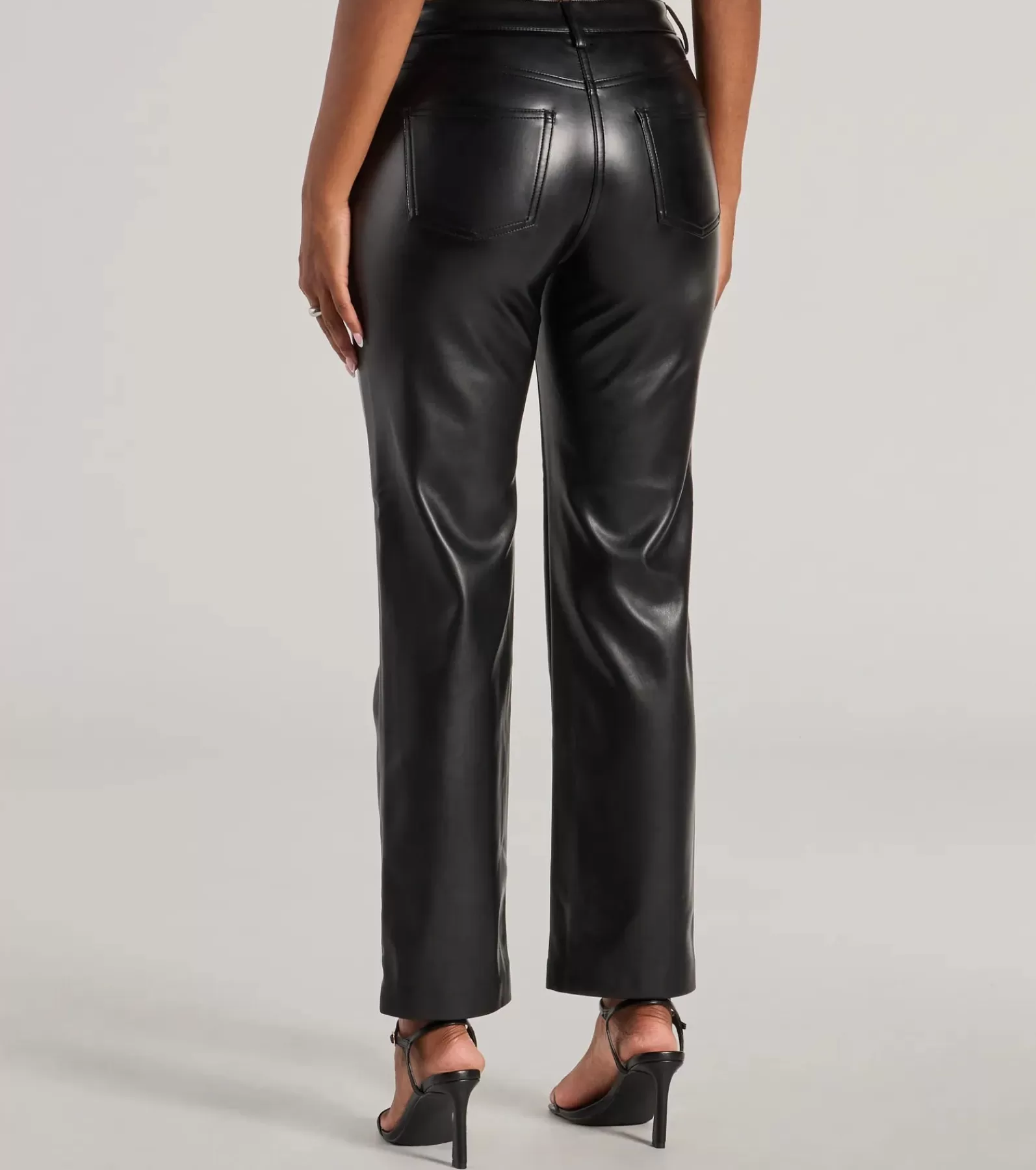 Windsor Black Pants | Faux Leather & Suede Bottoms*Ready For Glam Faux Leather Pants