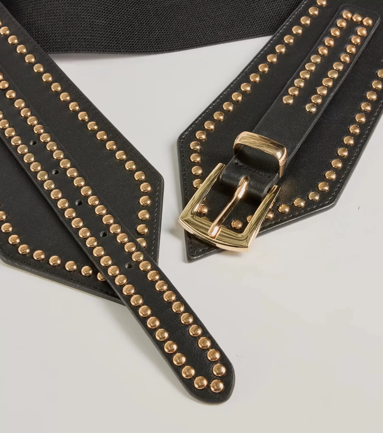 Windsor Belts*Rebel Edge Faux Leather Studded Stretch Belt