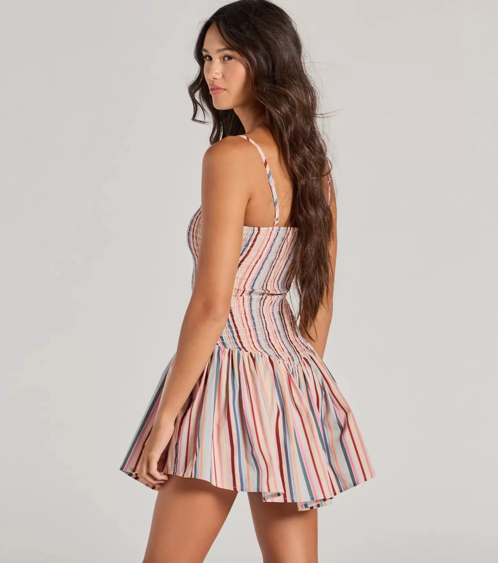 Windsor Sundresses | Casual Dresses*Refreshing Charm Smocked Striped A-Line Mini Dress