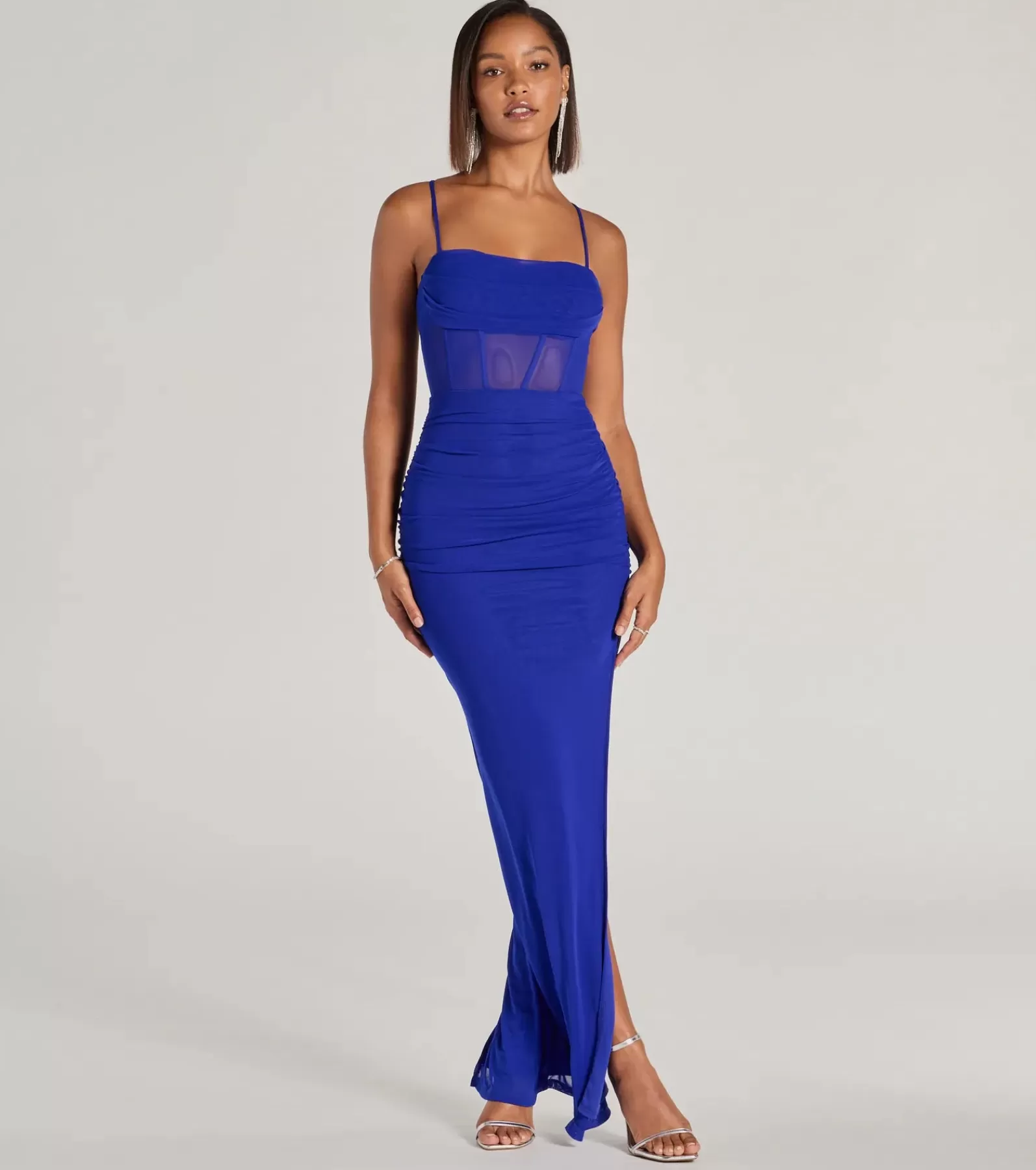 Windsor Wedding Outfits | Green Bridesmaid Dresses*Rose Formal Mesh Corset Long Dress