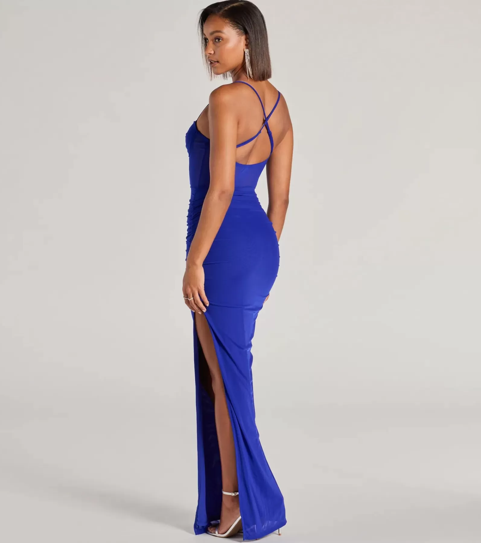 Windsor Wedding Outfits | Green Bridesmaid Dresses*Rose Formal Mesh Corset Long Dress