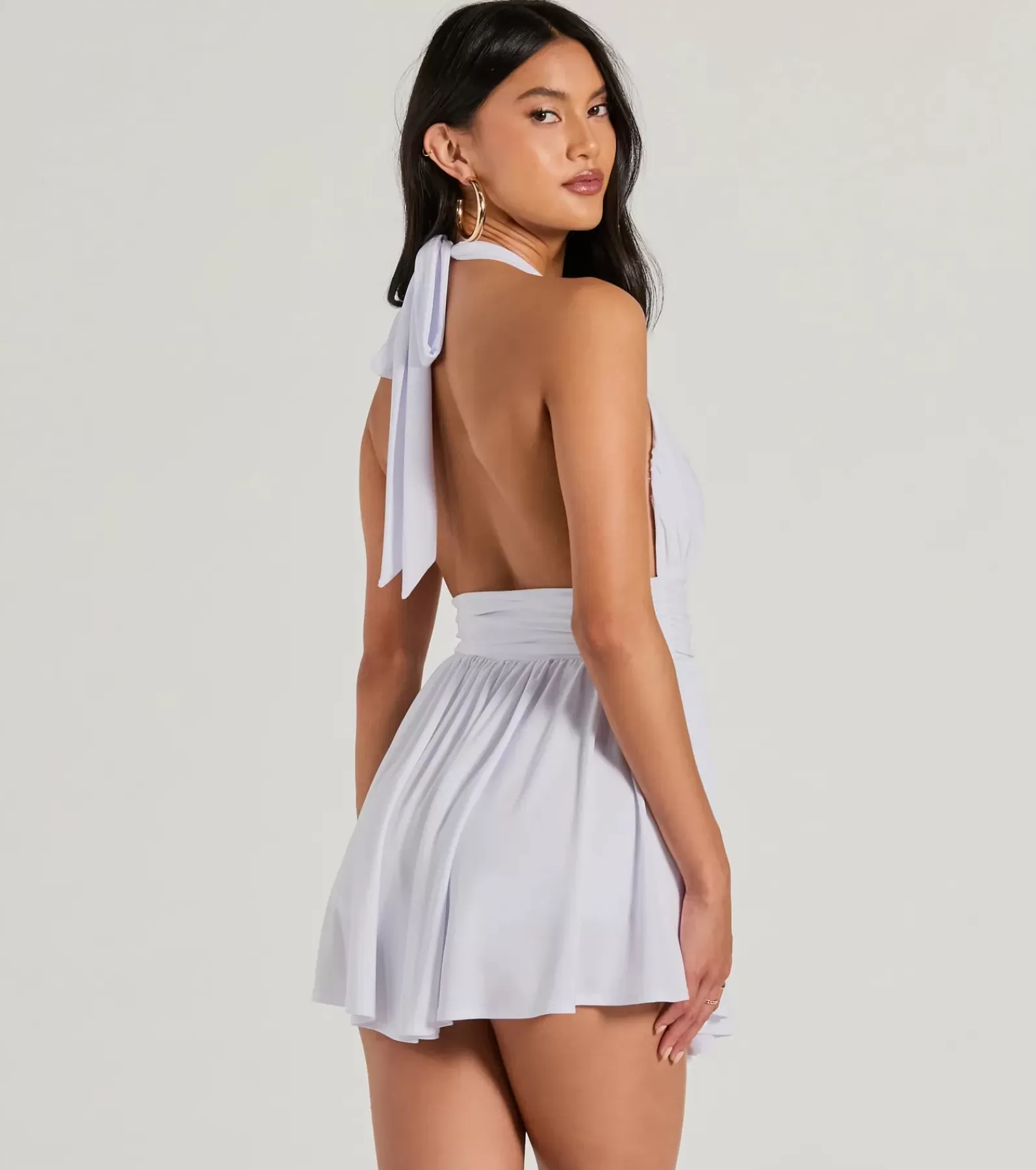 Windsor All Jumpsuits & Rompers | Shorts*50s Icon Halter Plunge Neck Skater Romper