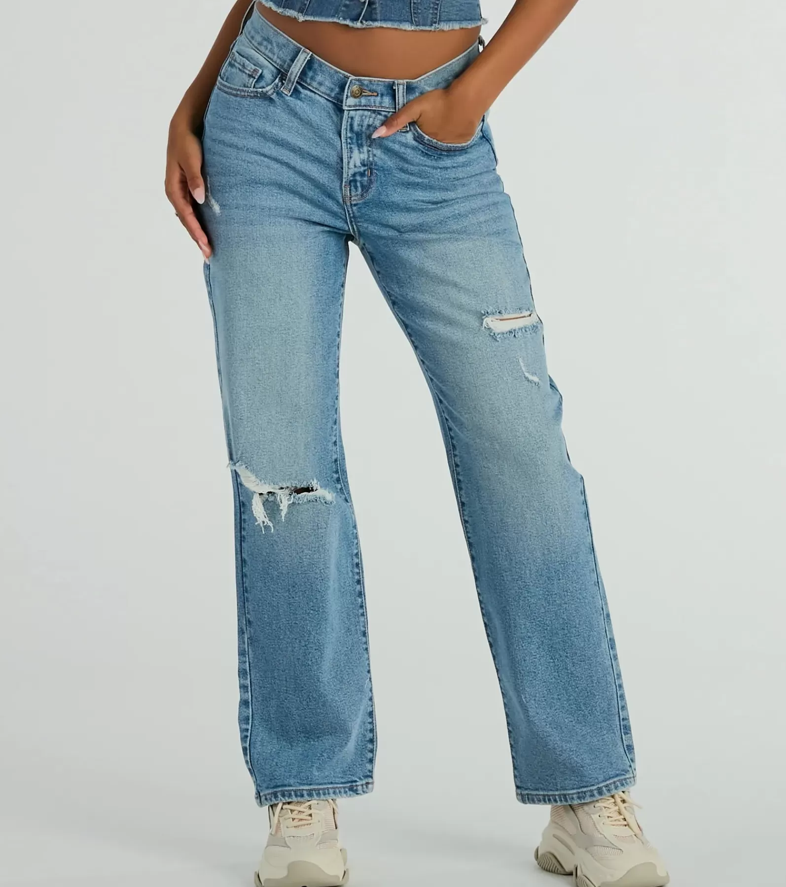 Windsor Pants | Jeans*Serve Style Mid-Rise Straight-Leg Denim Jeans