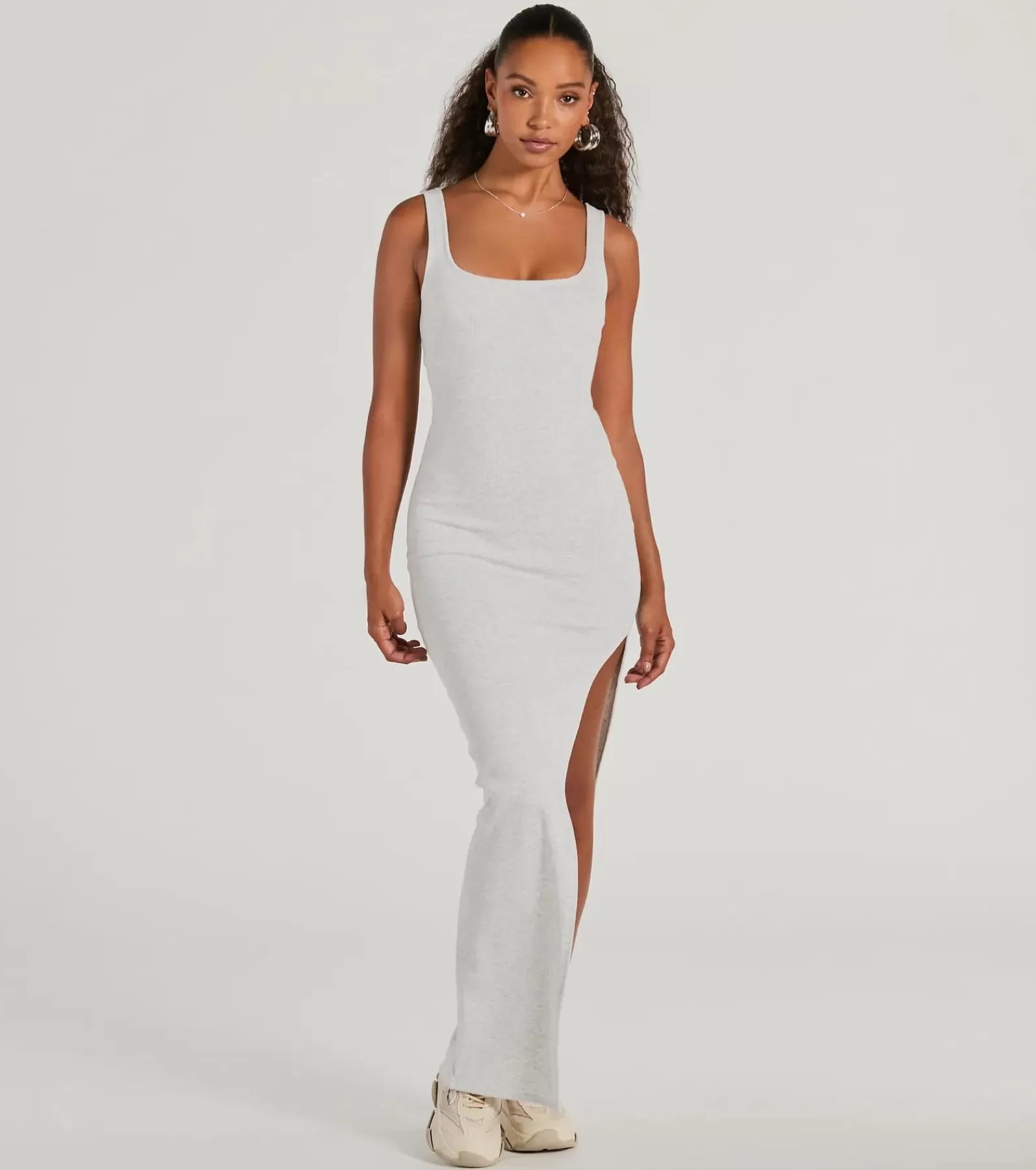 Windsor Maxi Dresses | Sundresses*Set For Cuteness Twist Back Slit Rib Knit Maxi Dress