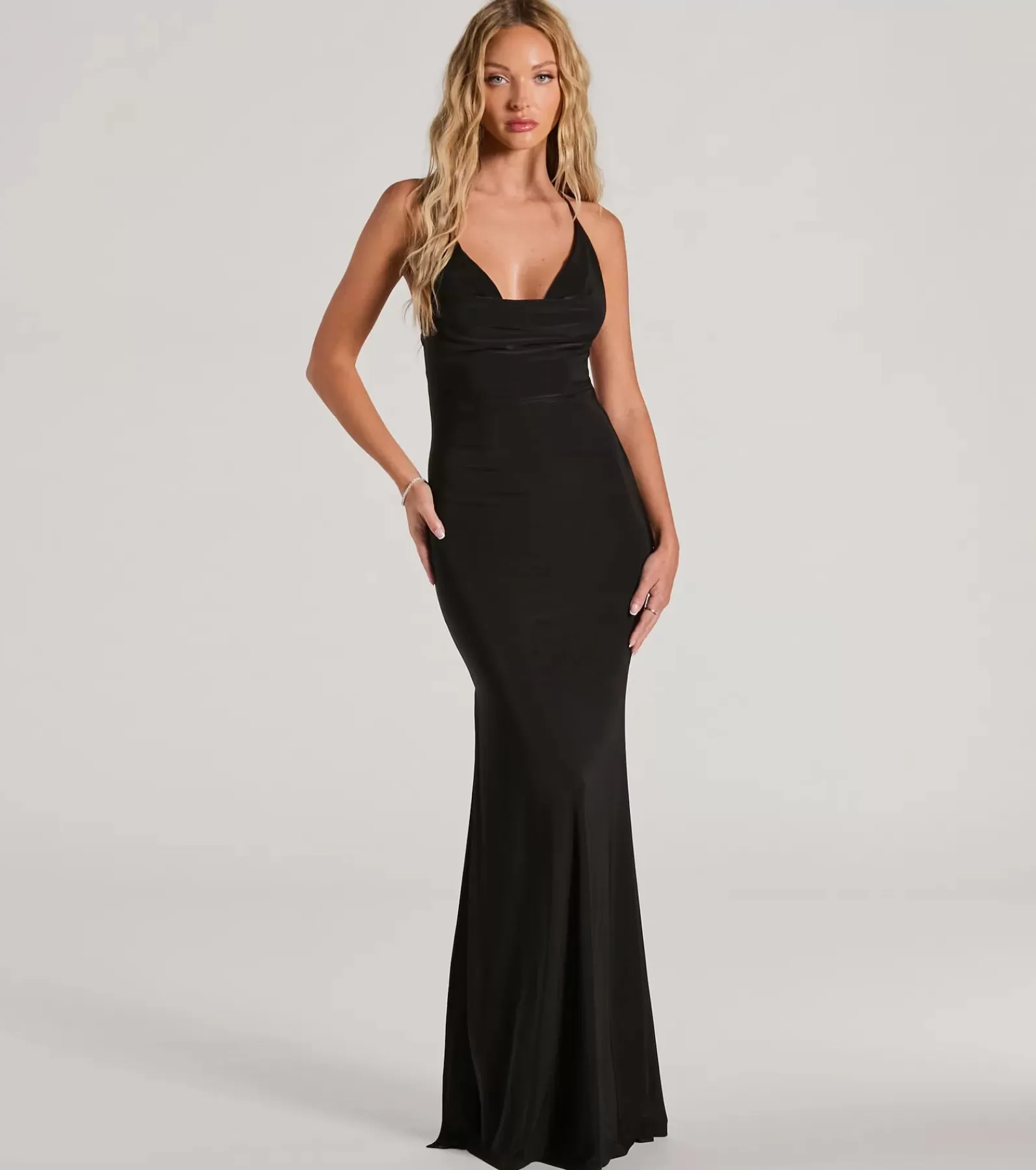 Windsor Long Dresses | Formal Dresses*Sheila Halter Strappy Back Slit Mermaid Formal Dress