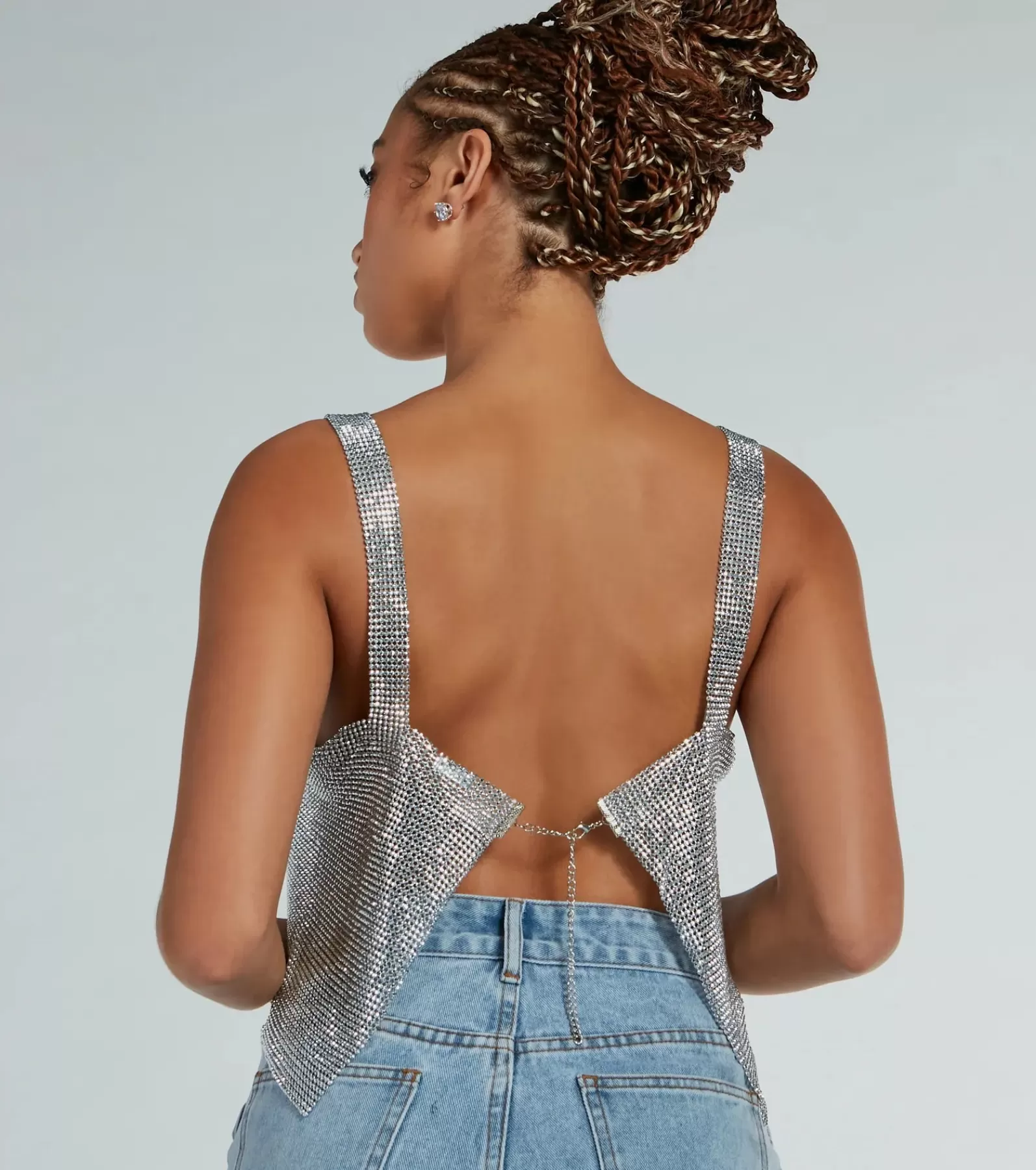 Windsor Nye Outfits | Going-Out Tops*She's So Dazzling Sequin Chainmail Tank Top