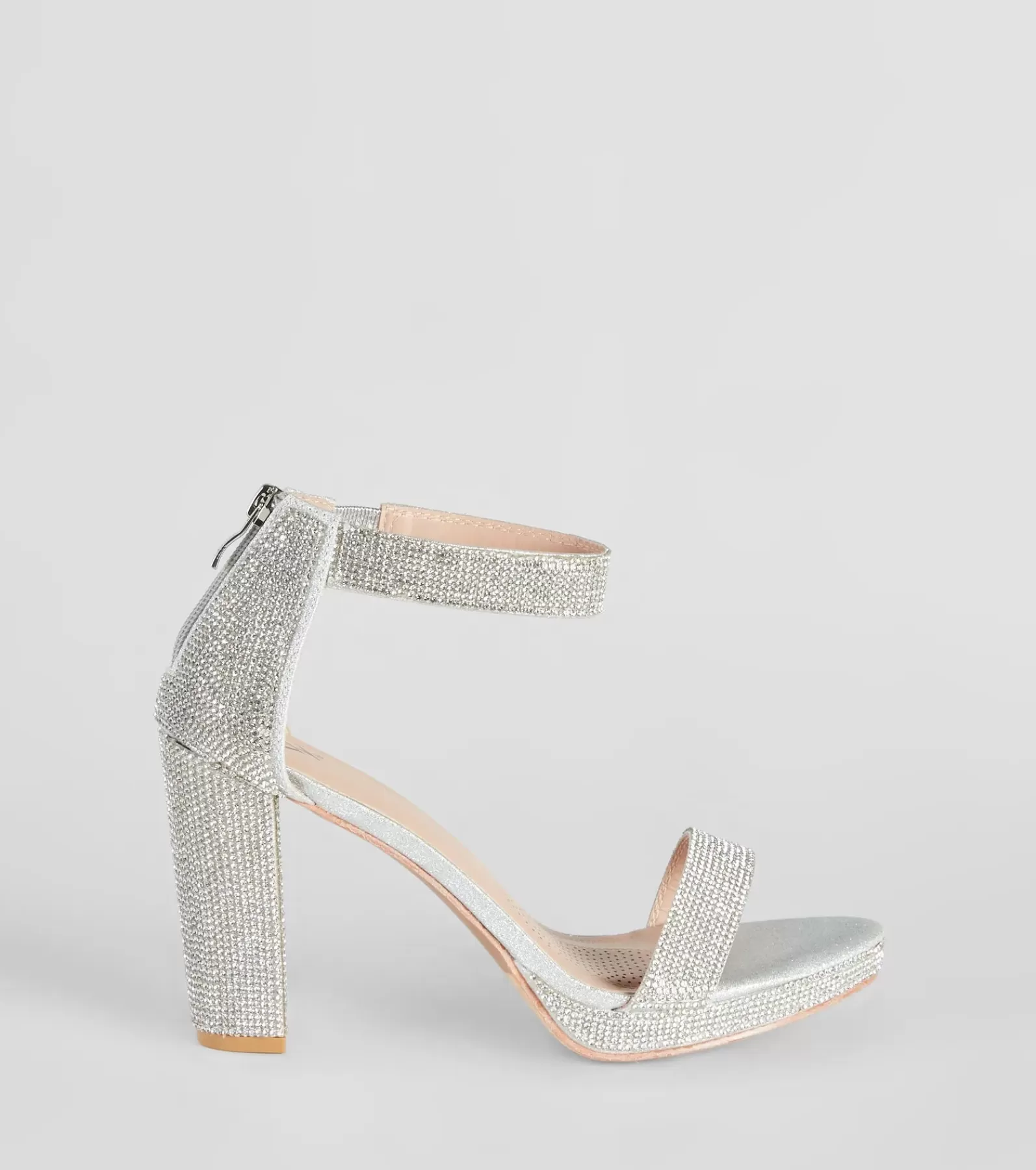 Windsor High Heels | Sandals*Shimmer In Rhinestone Block Heels