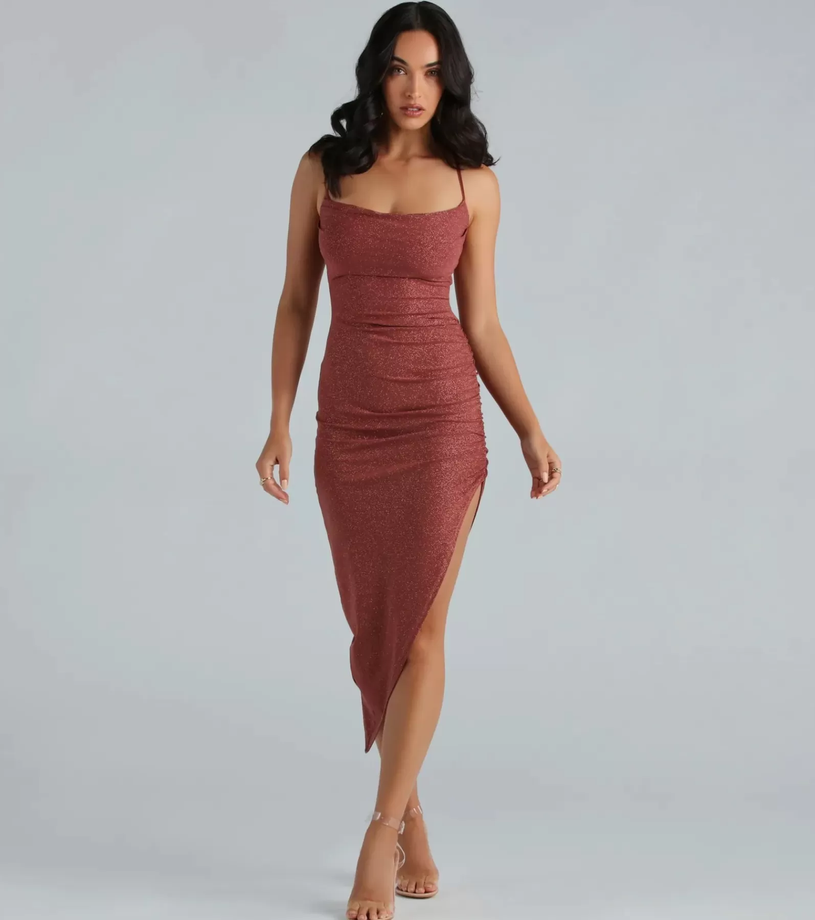 Windsor Glitter Nye Dresses | Midi Dresses*Shimmering Beauty Glitter Knit Midi Dress