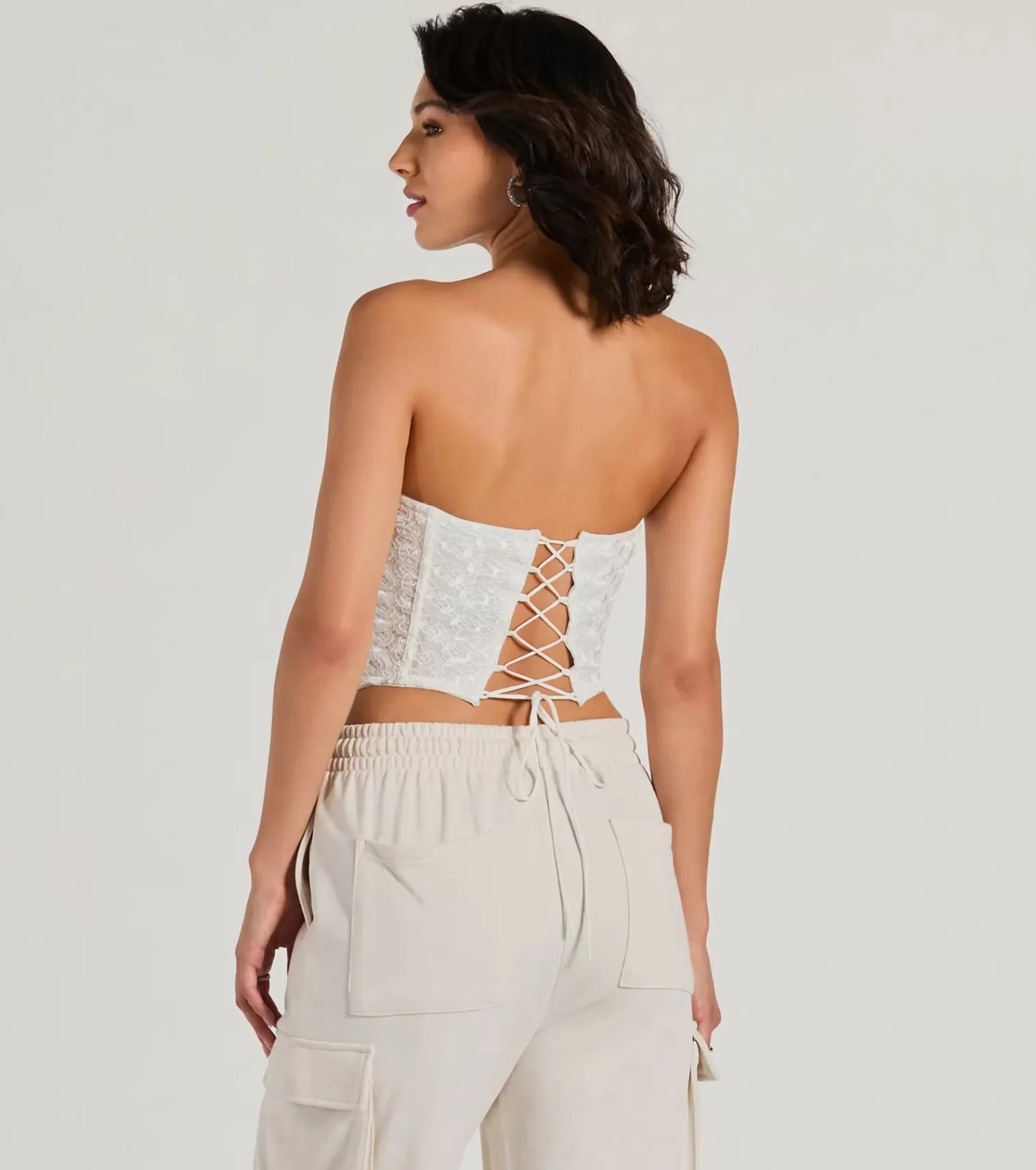 Windsor Going-Out Tops | Corset & Bustier Tops*Show Stopper Strapless Lace Beaded Corset Top