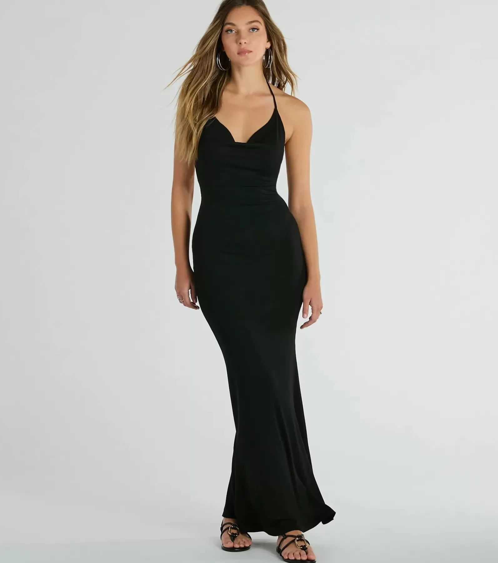 Windsor Maxi Dresses | Casual Dresses*Simple Slay Halter Cowl Neck Ribbed Knit Maxi Dress