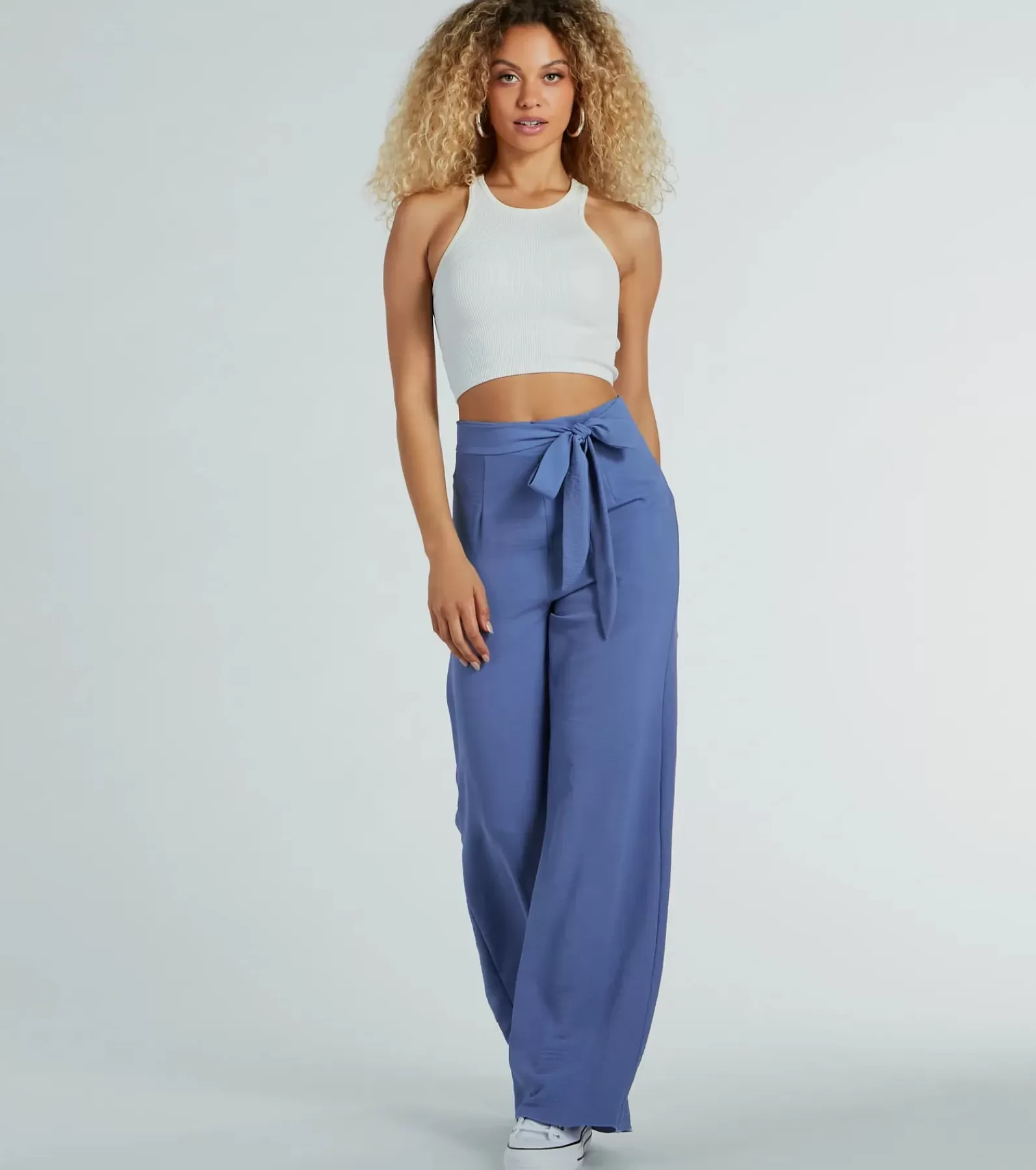 Windsor Flare Pants | Pants*Sittin Pretty Tie Waist Wide-Leg Palazzo Pants