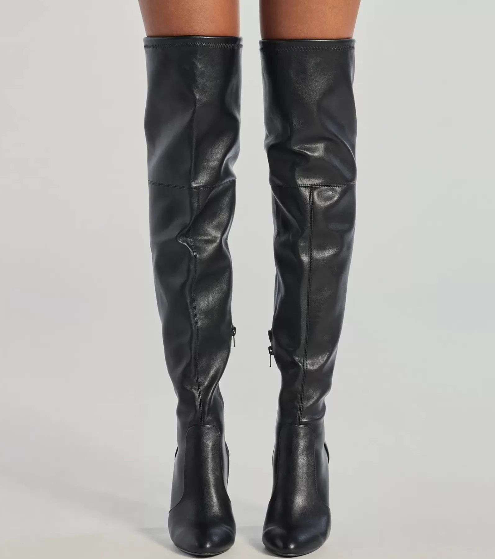 Windsor Knee High Boots | Boots & Booties*Sleek Look Thigh-High Block Heel Boots