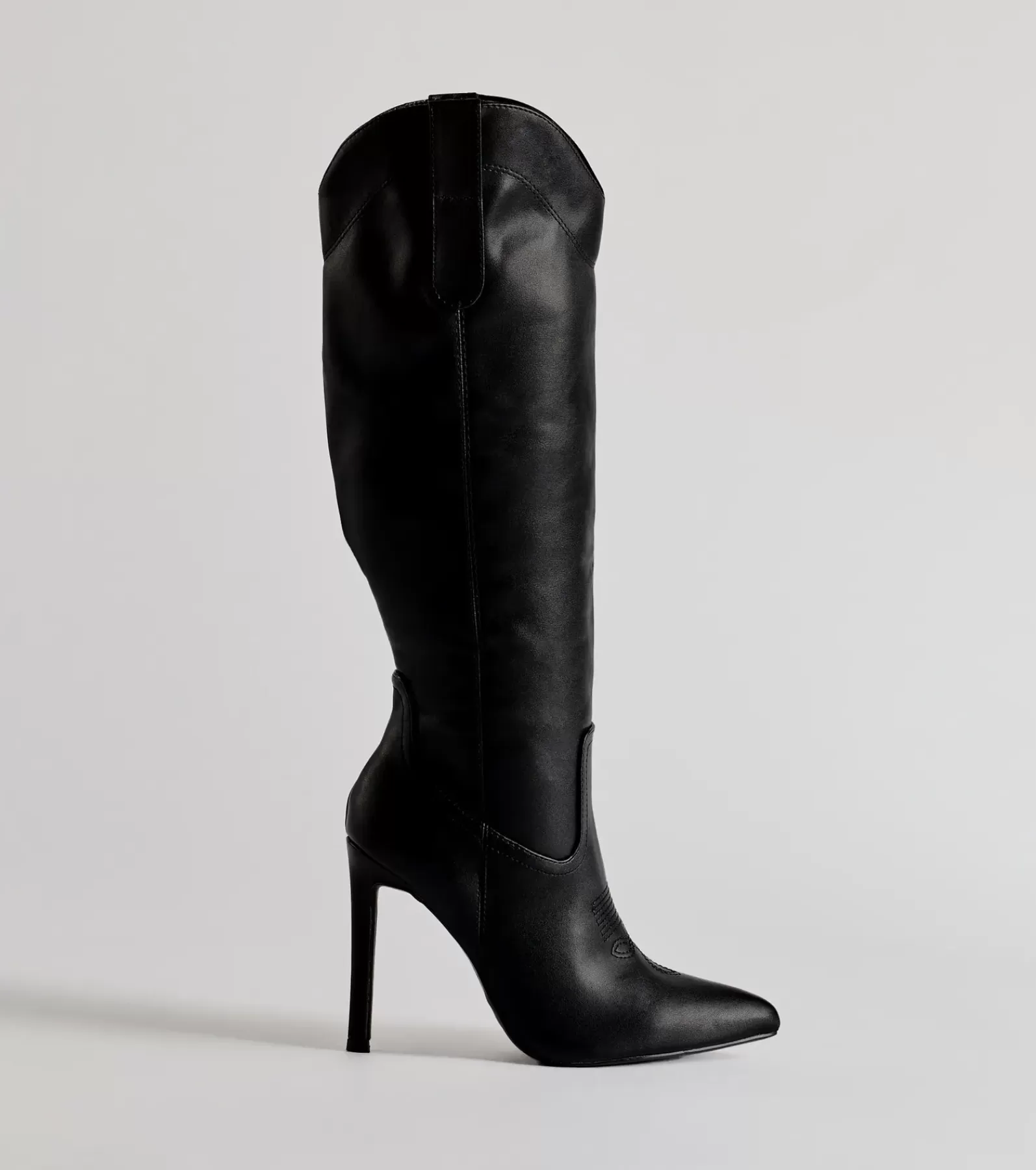 Windsor Stilettos | Knee High Boots*Sleek Western Under-The-Knee Stiletto Boots