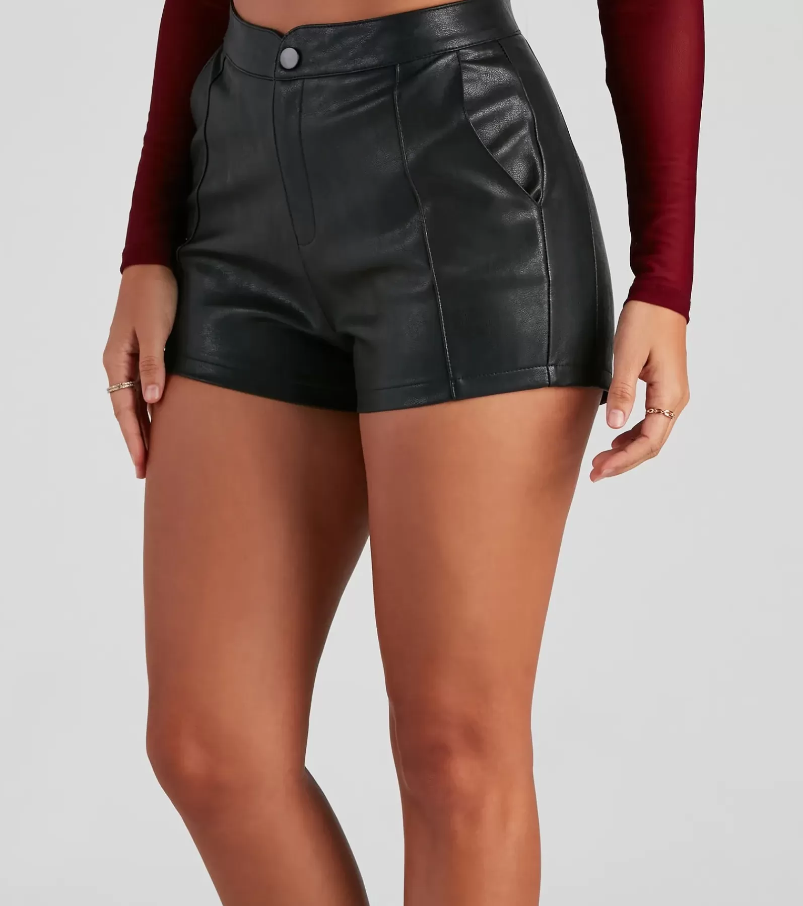 Windsor Faux Leather & Suede Bottoms | Shorts*Smooth Moves PU High-Rise Shorts