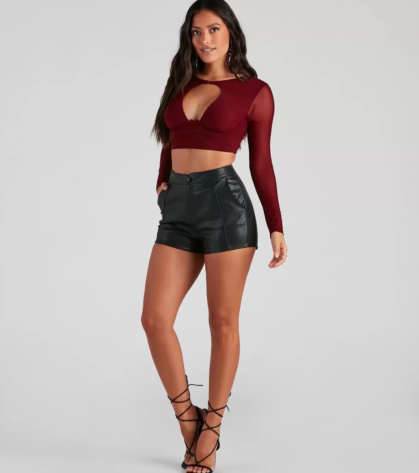 Windsor Faux Leather & Suede Bottoms | Shorts*Smooth Moves PU High-Rise Shorts