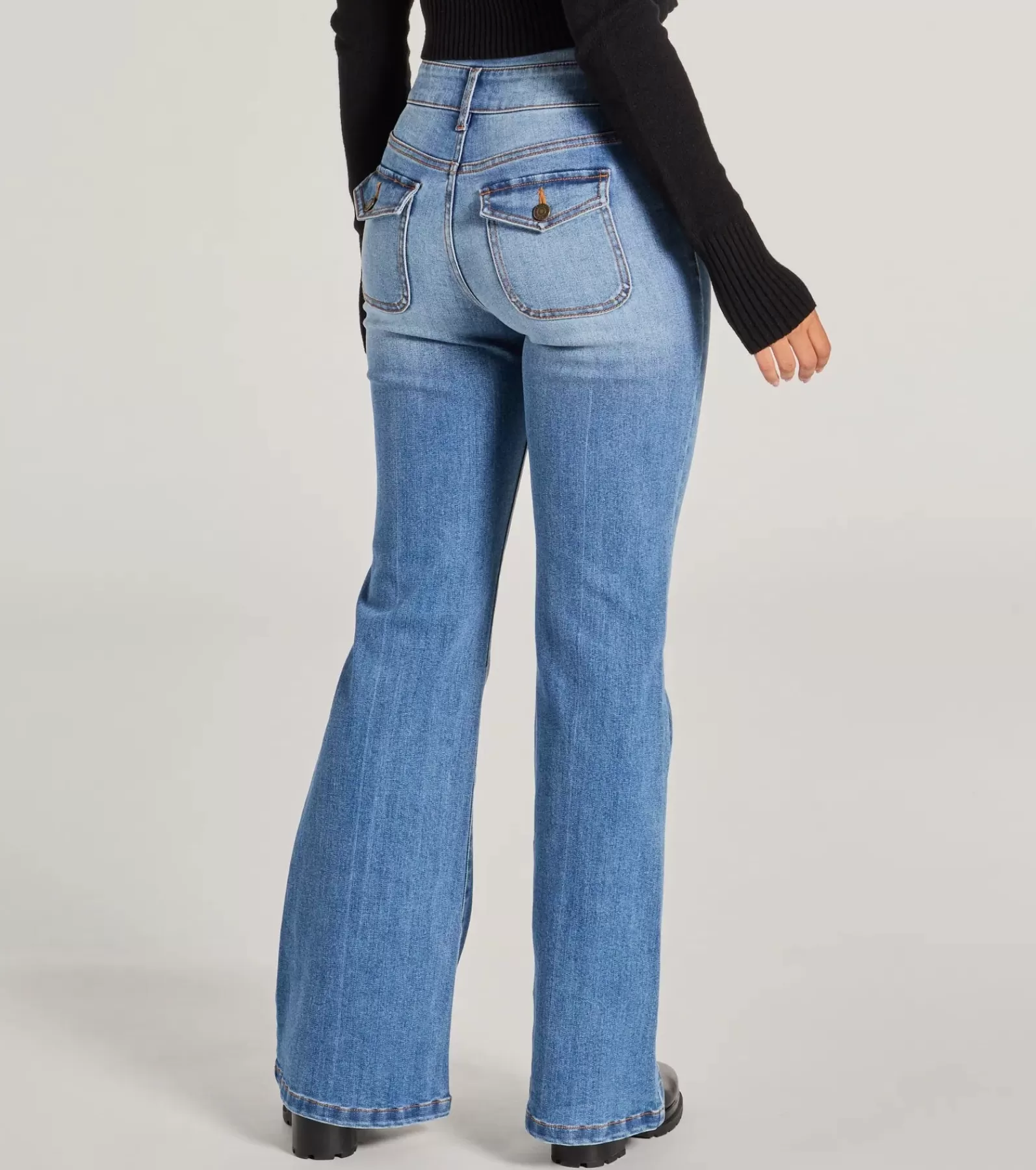 Windsor Flare Pants | Pants*So Extra High-Rise Flared Wide-Leg Denim Jeans