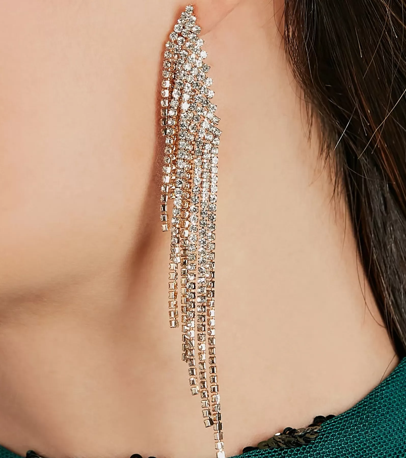 Windsor Earrings | Accessories*So Glamorous Rhinestone Fringe Earrings