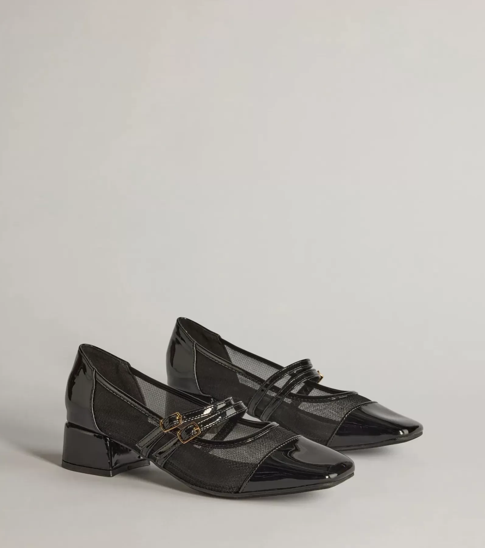 Windsor Heels*So Iconic Faux Leather Mary Jane Block Heels