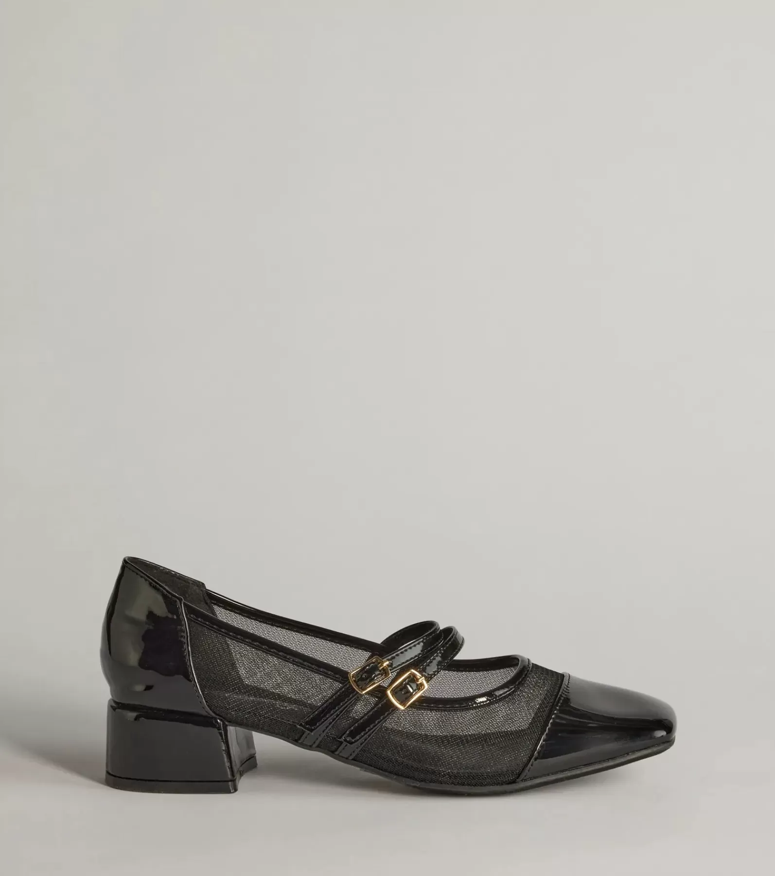 Windsor Heels*So Iconic Faux Leather Mary Jane Block Heels