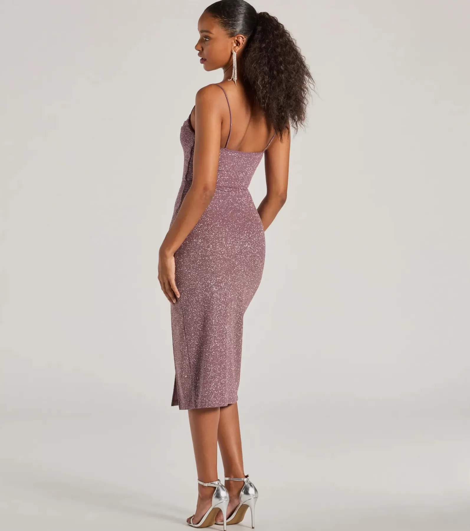 Windsor Glitter Nye Dresses | Midi Dresses*Spark My Interest Glitter Midi Dress