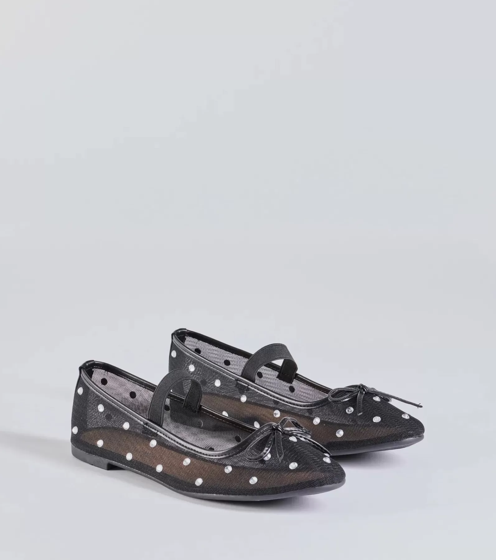 Windsor Flats & Sneakers*Sparkle And Shine Rhinestone Bow Ballet Flats