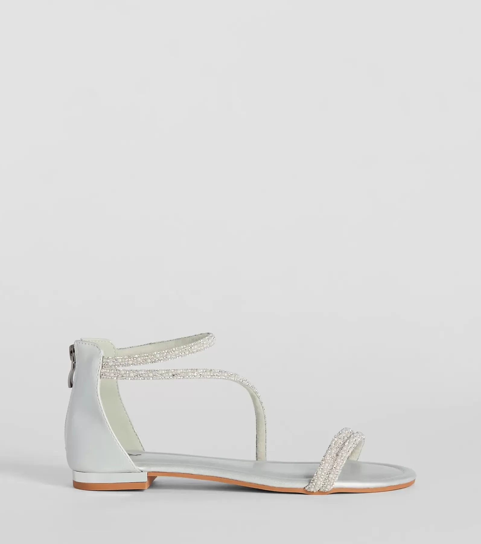 Windsor Sandals | Honeymoon*Sparkle And Shine Rhinestone Metallic Flat Sandals