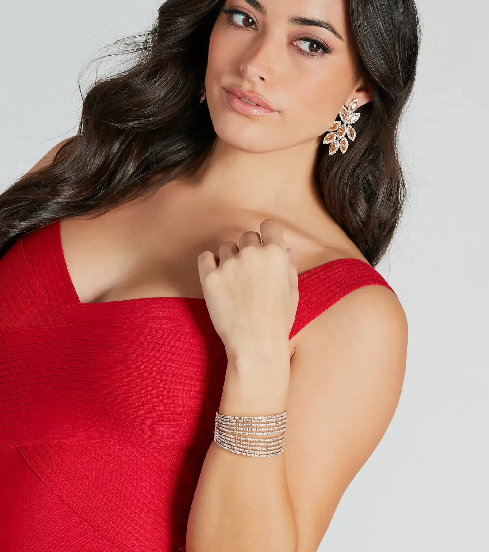 Windsor Nye Outfits | Bracelets*Sparkle Beauty Rhinestone Cuff Bracelet