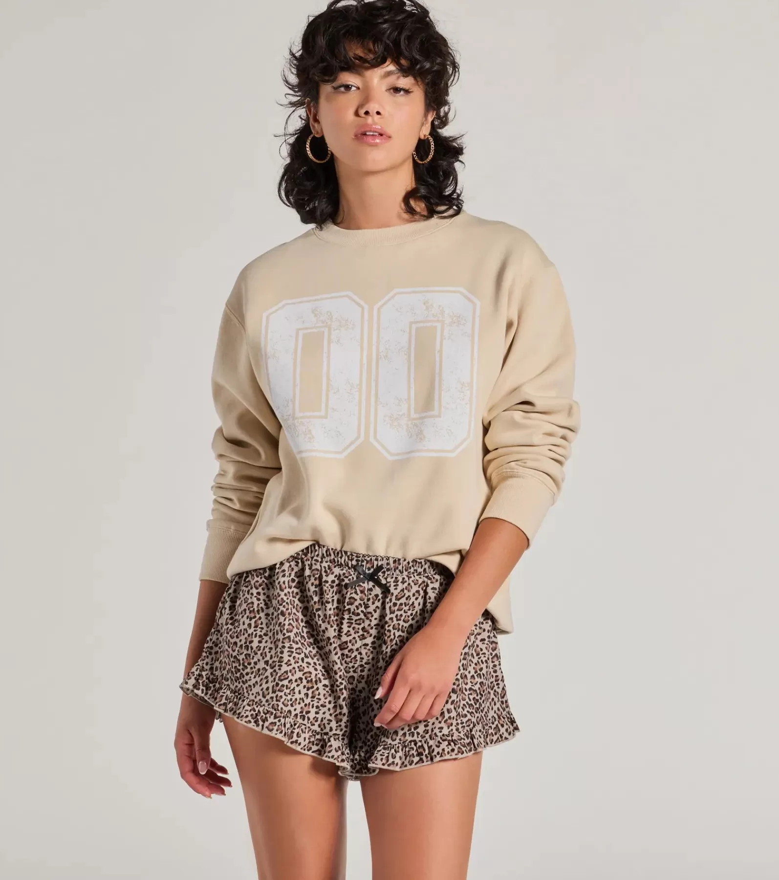 Windsor Sweaters & Cardigans | Long Sleeve Tops*Sporty Era Oversized Fleece Screen Sweatshirt