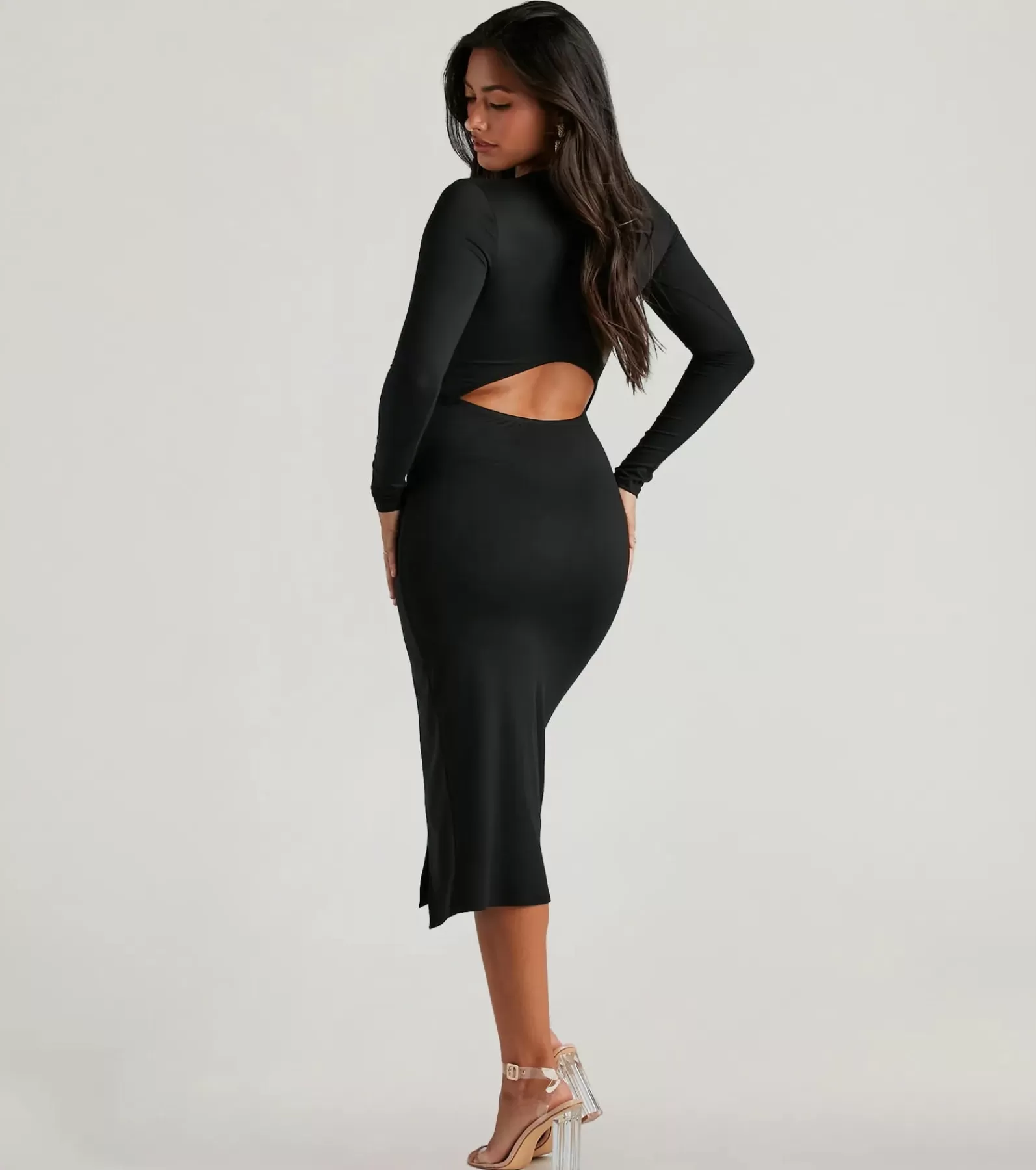 Windsor Midi Dresses | Bodycon Dresses*Standout Staple Crew Neck Cutout Midi Dress