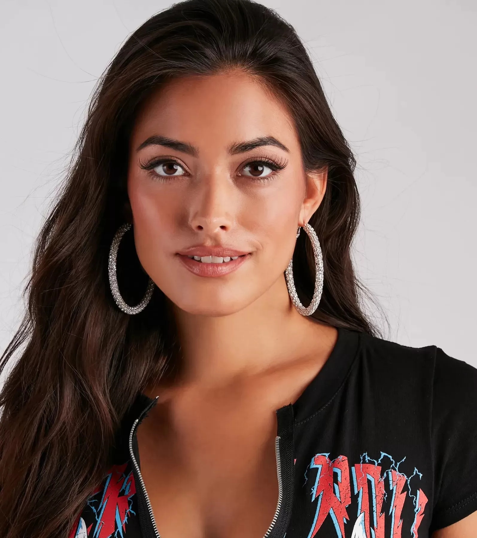 Windsor Earrings*Statement Rhinestone Hoop Earrings