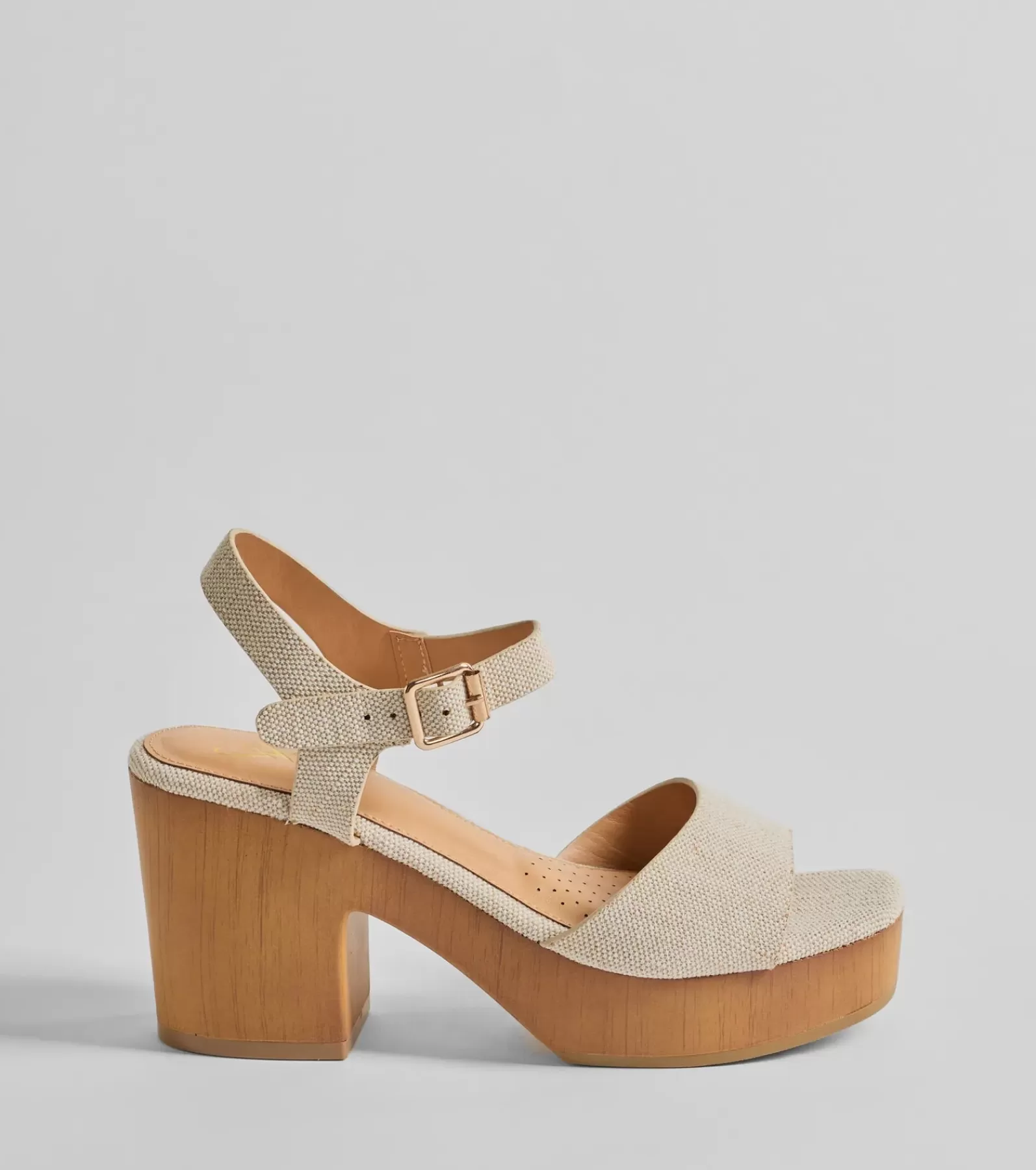 Windsor High Heels | Platform Shoes*Step Into Summer Linen Wooden Platform Heels