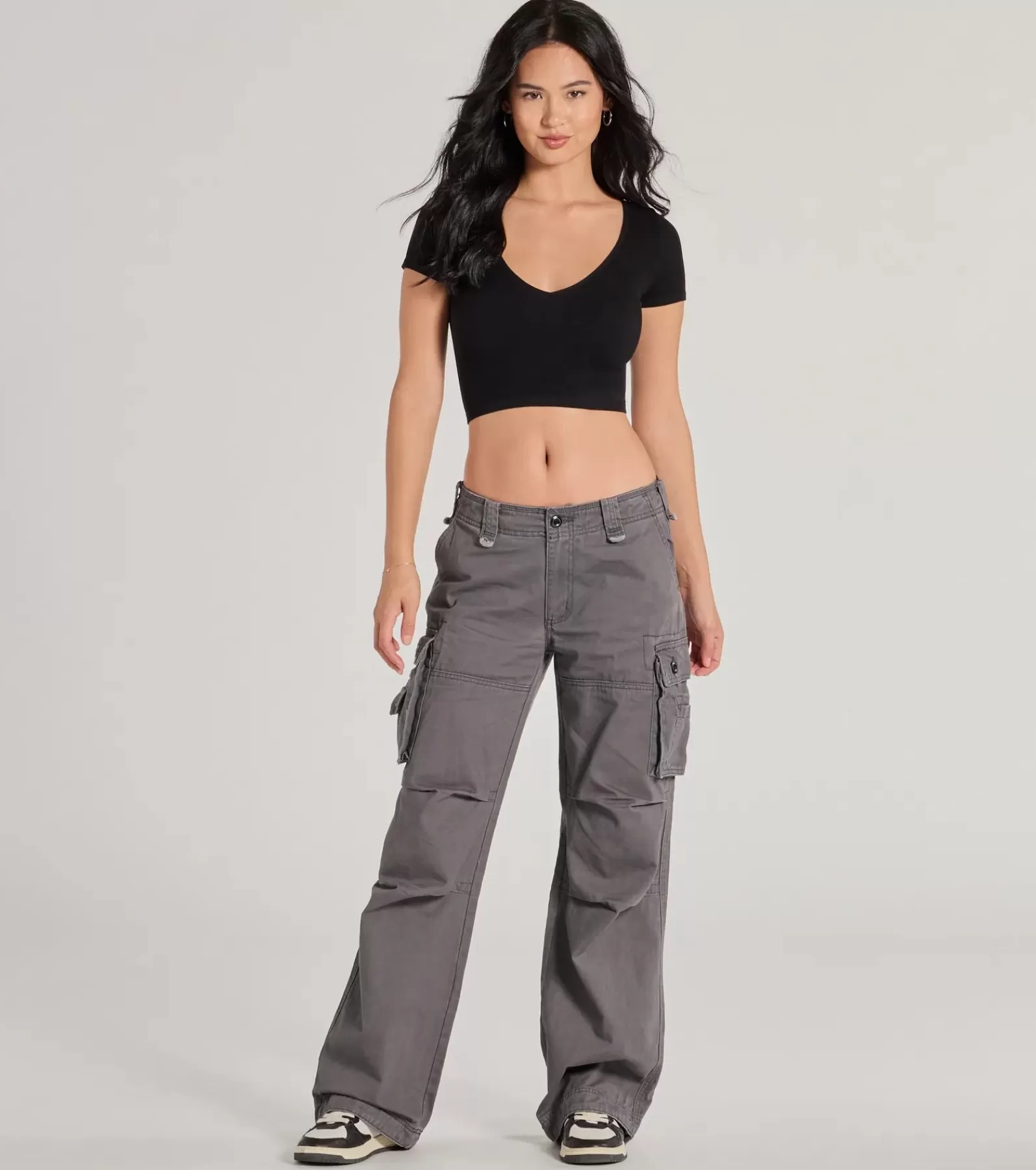 Windsor Cargo Pants | Pants*Step It Up Mid-Rise Twill Cargo Pants