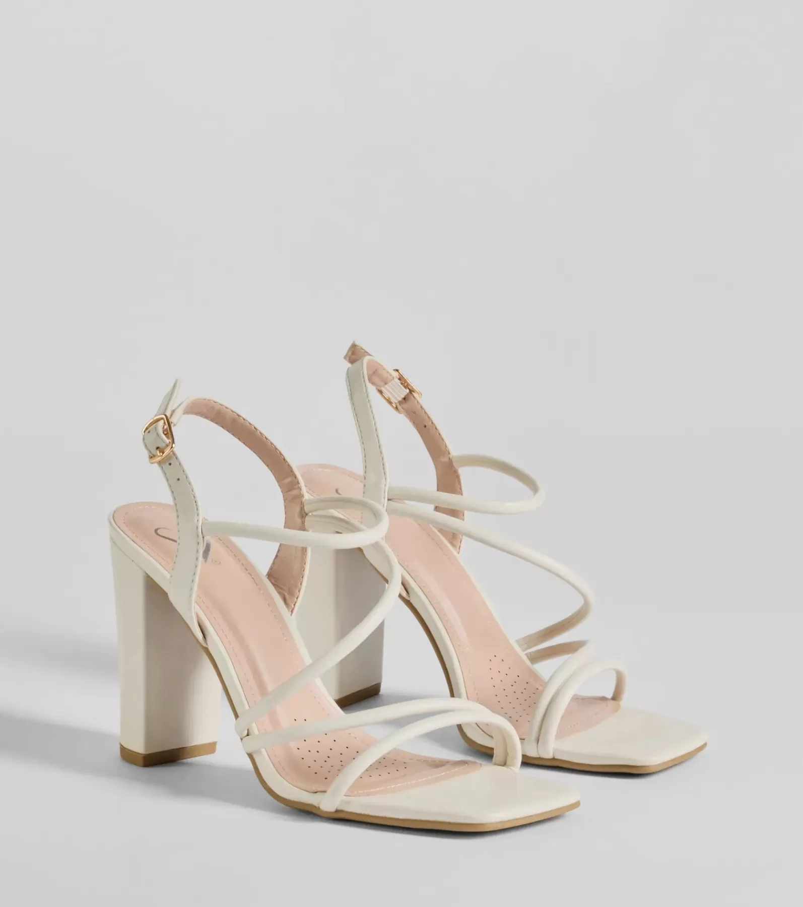 Windsor High Heels | Sandals*Strut Your Stuff Strappy Faux Leather Block Heels