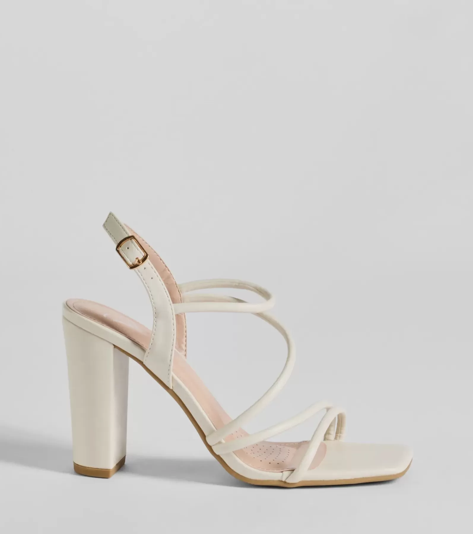 Windsor High Heels | Sandals*Strut Your Stuff Strappy Faux Leather Block Heels