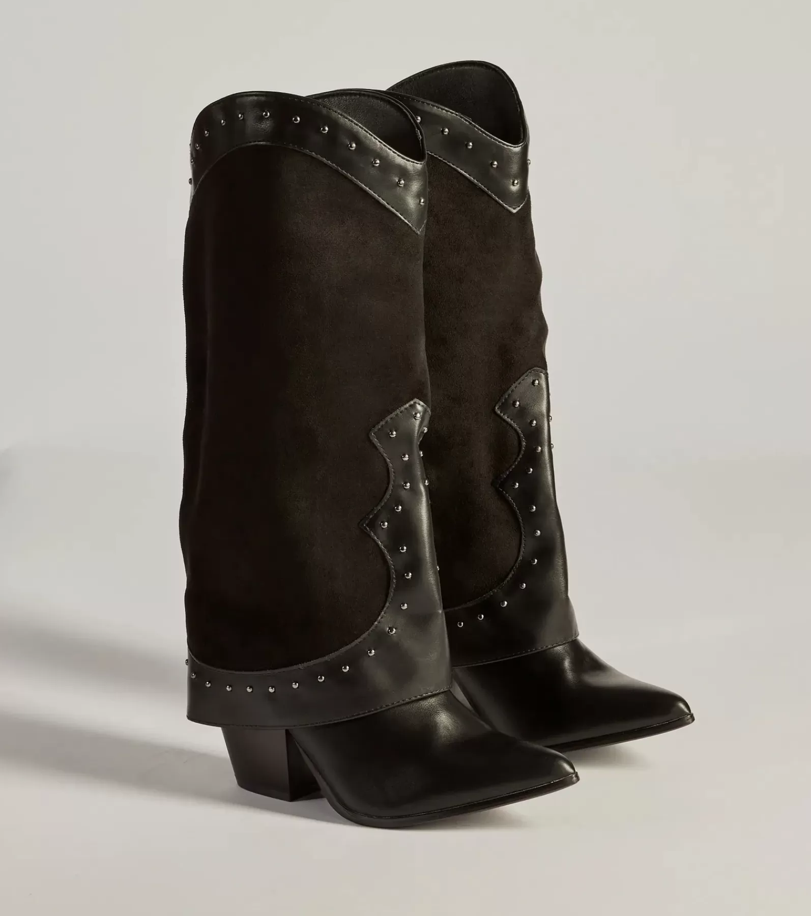 Windsor Knee High Boots | Boots & Booties*Studded Chic Fold-Over Under-The-Knee Boots